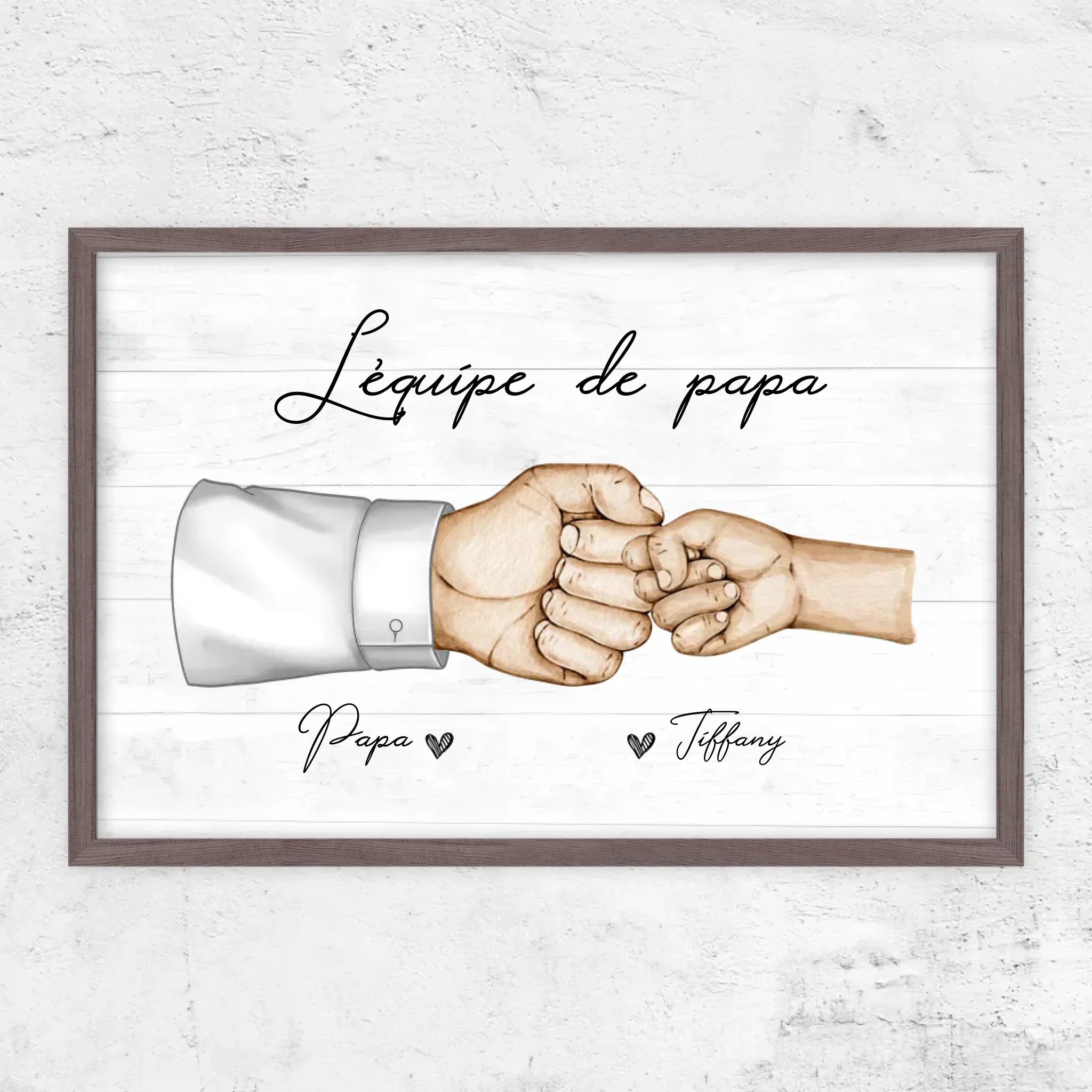 Poster personnalisé "L'équipe de papa"