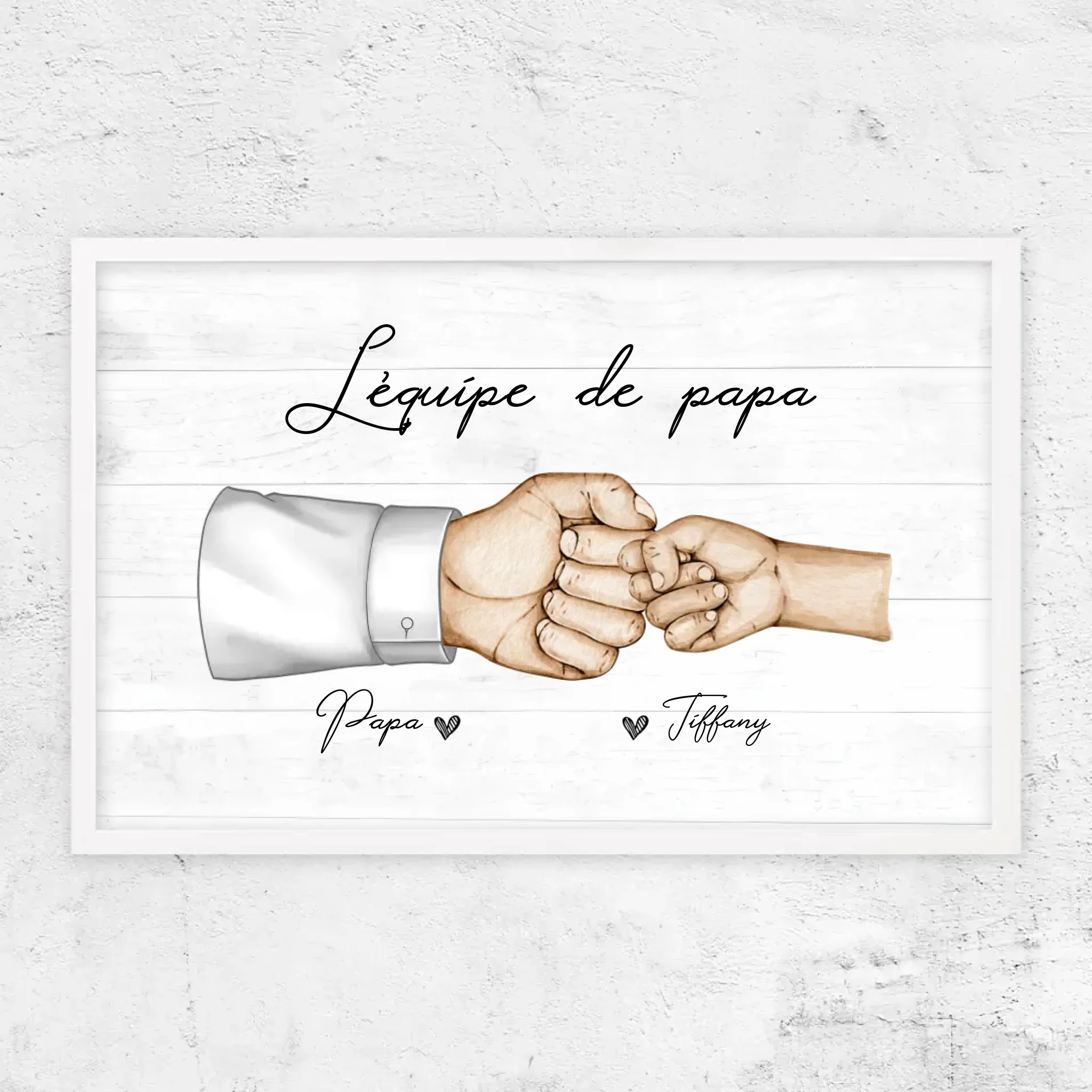 Poster personnalisé "L'équipe de papa"