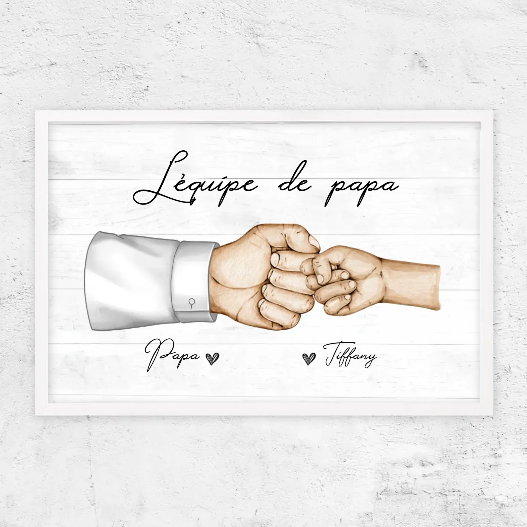 Poster personnalisé "L'équipe de papa"