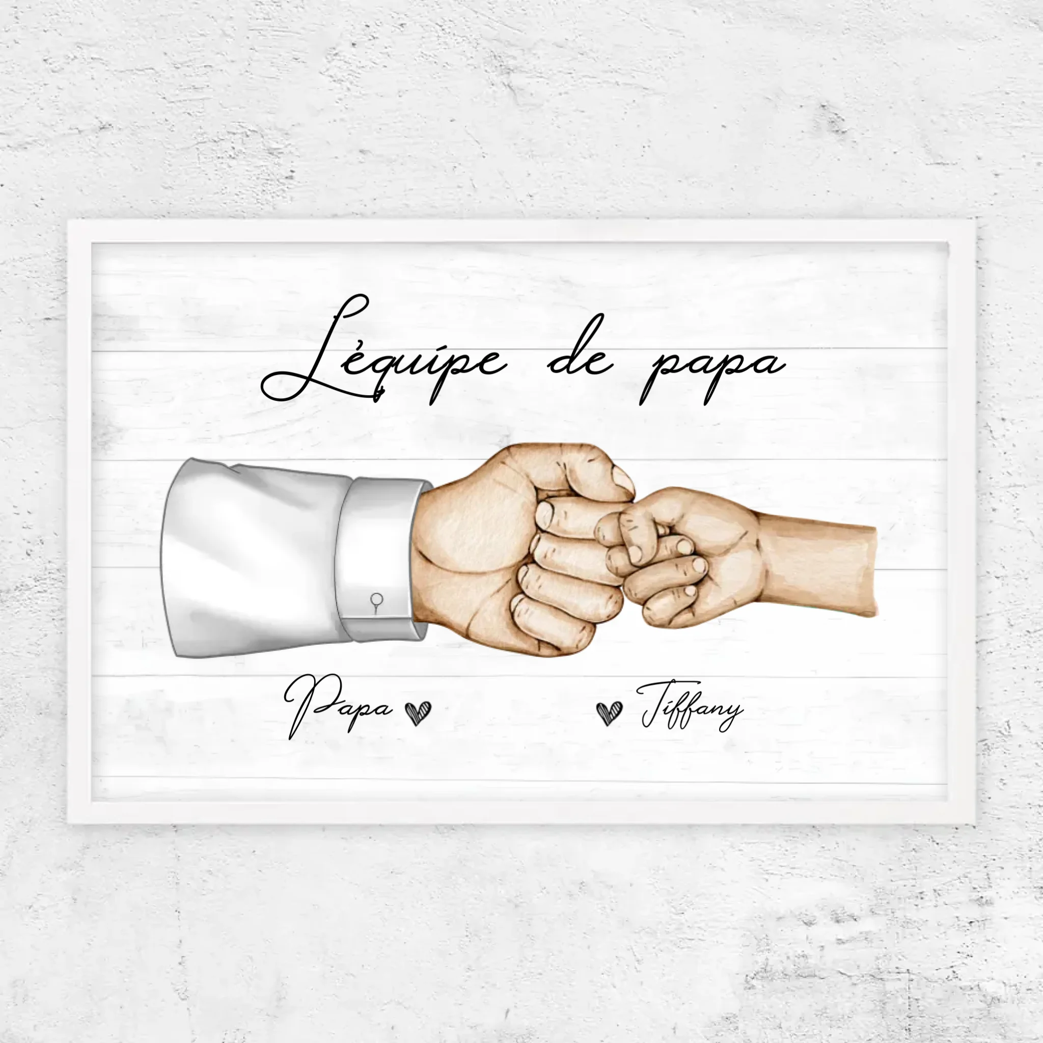 Poster personnalisé "L'équipe de papa"