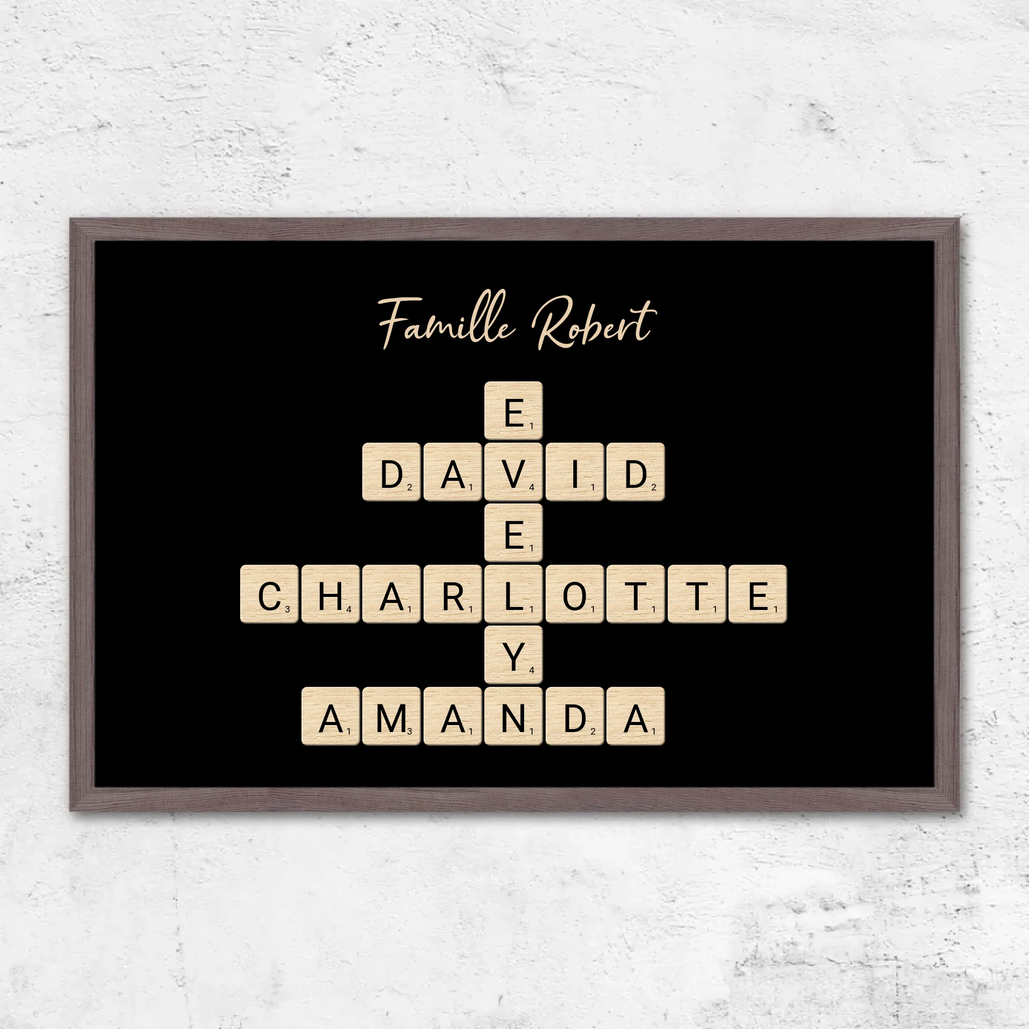 Poster personnalisé “Mots croisés famille - Horizontal”