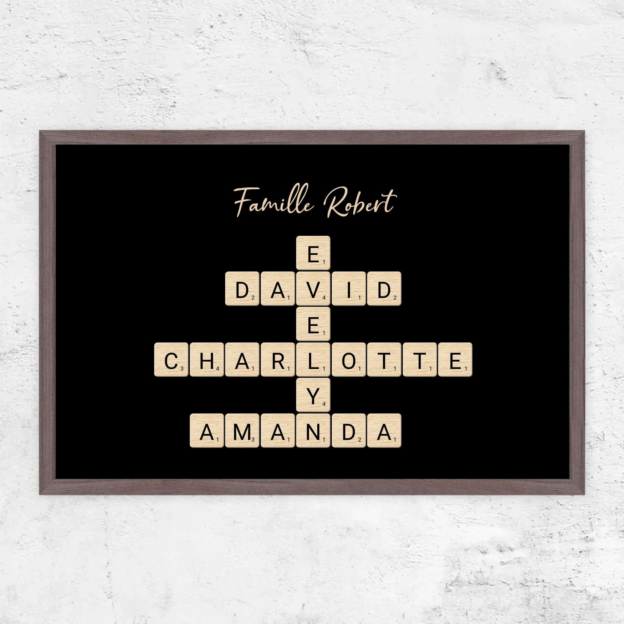 Poster personnalisé “Mots croisés famille - Horizontal”