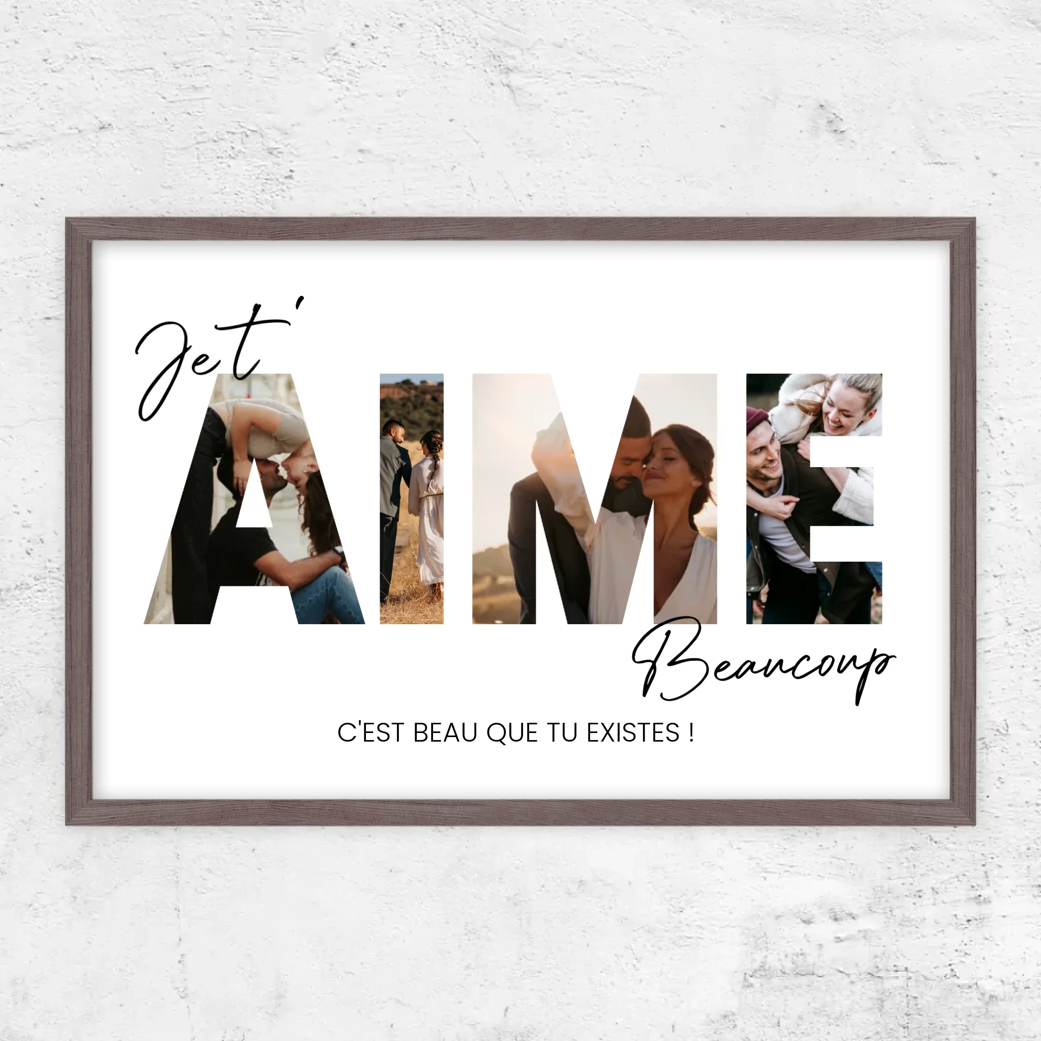 Poster personnalisé “Je t'aime - Avec photos”
