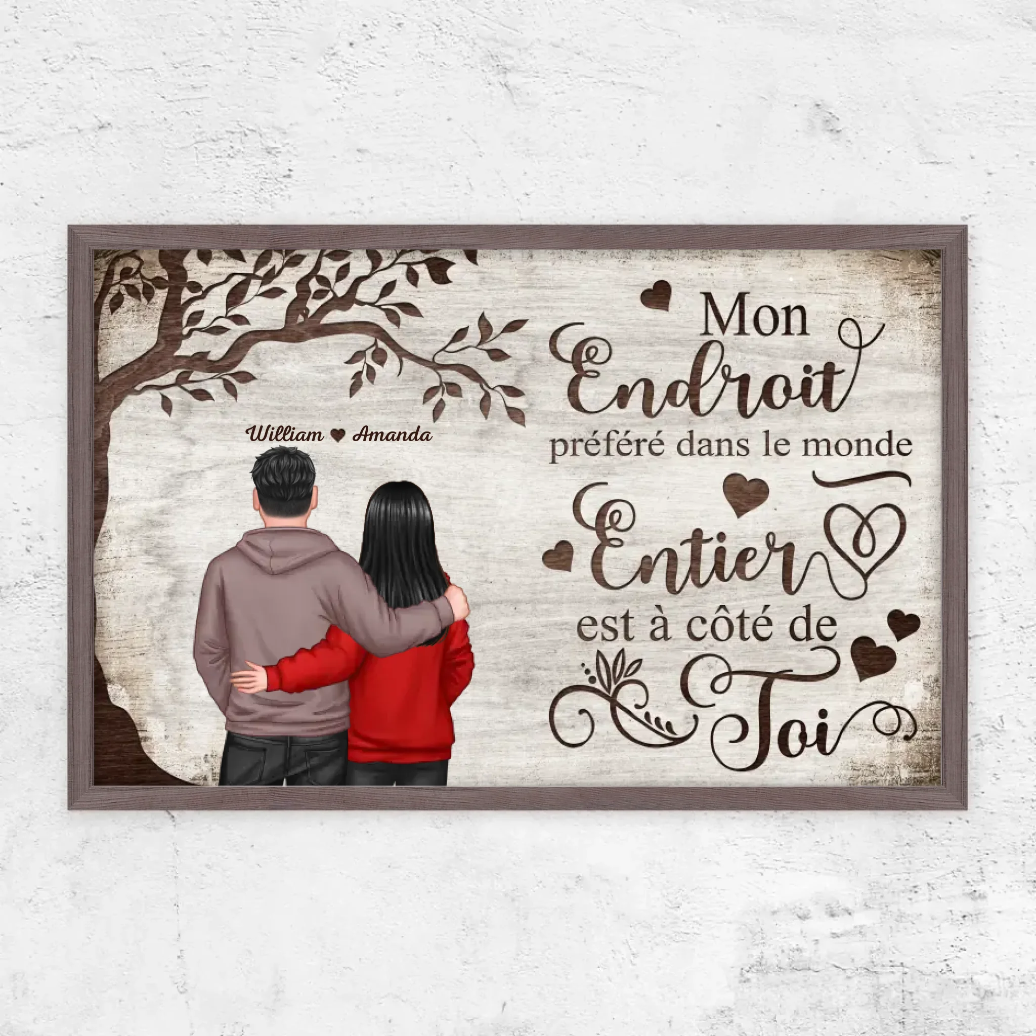 Poster personnalisé “Endroit préféré - Vue de dos”