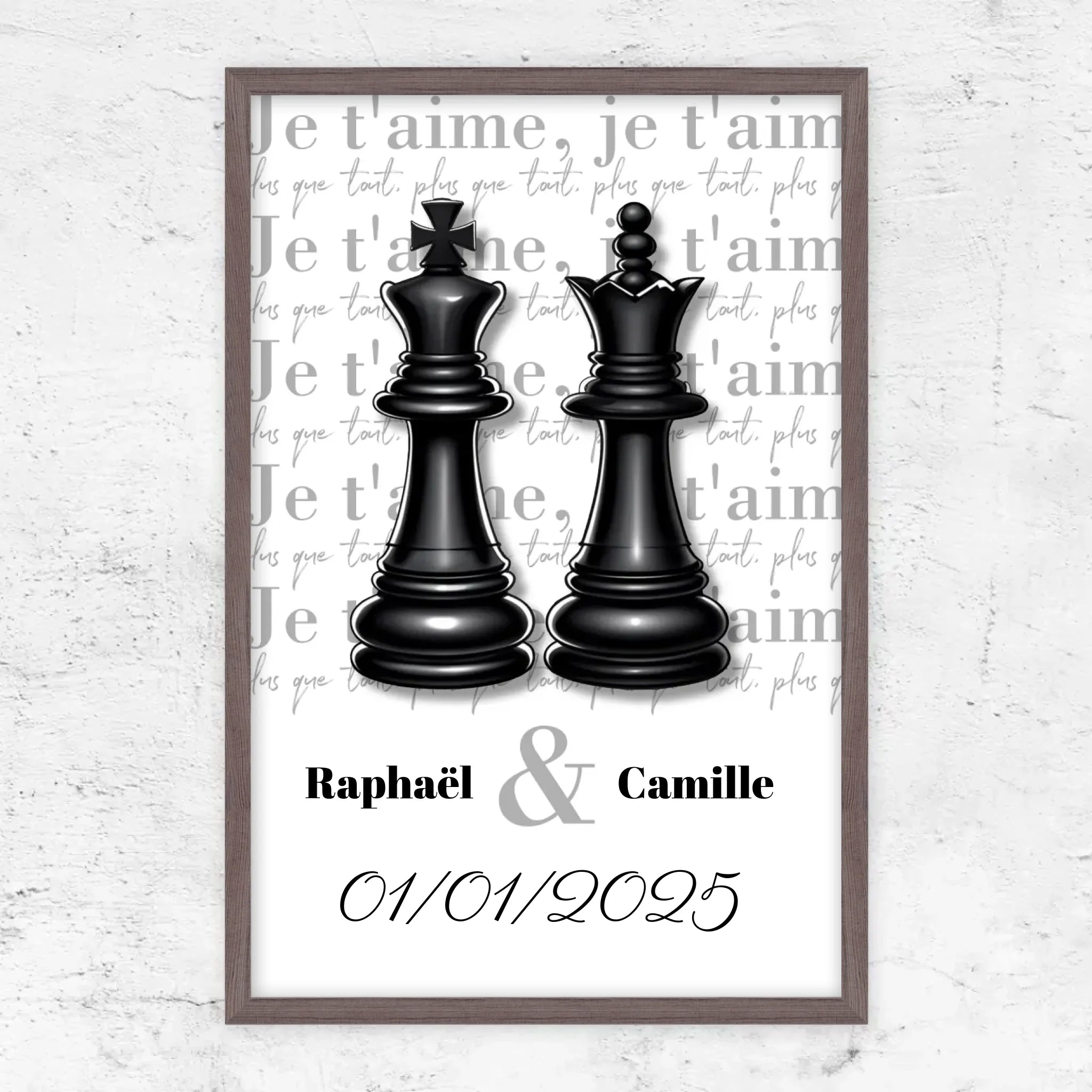 Poster personnalisé “La Dame et le Roi”