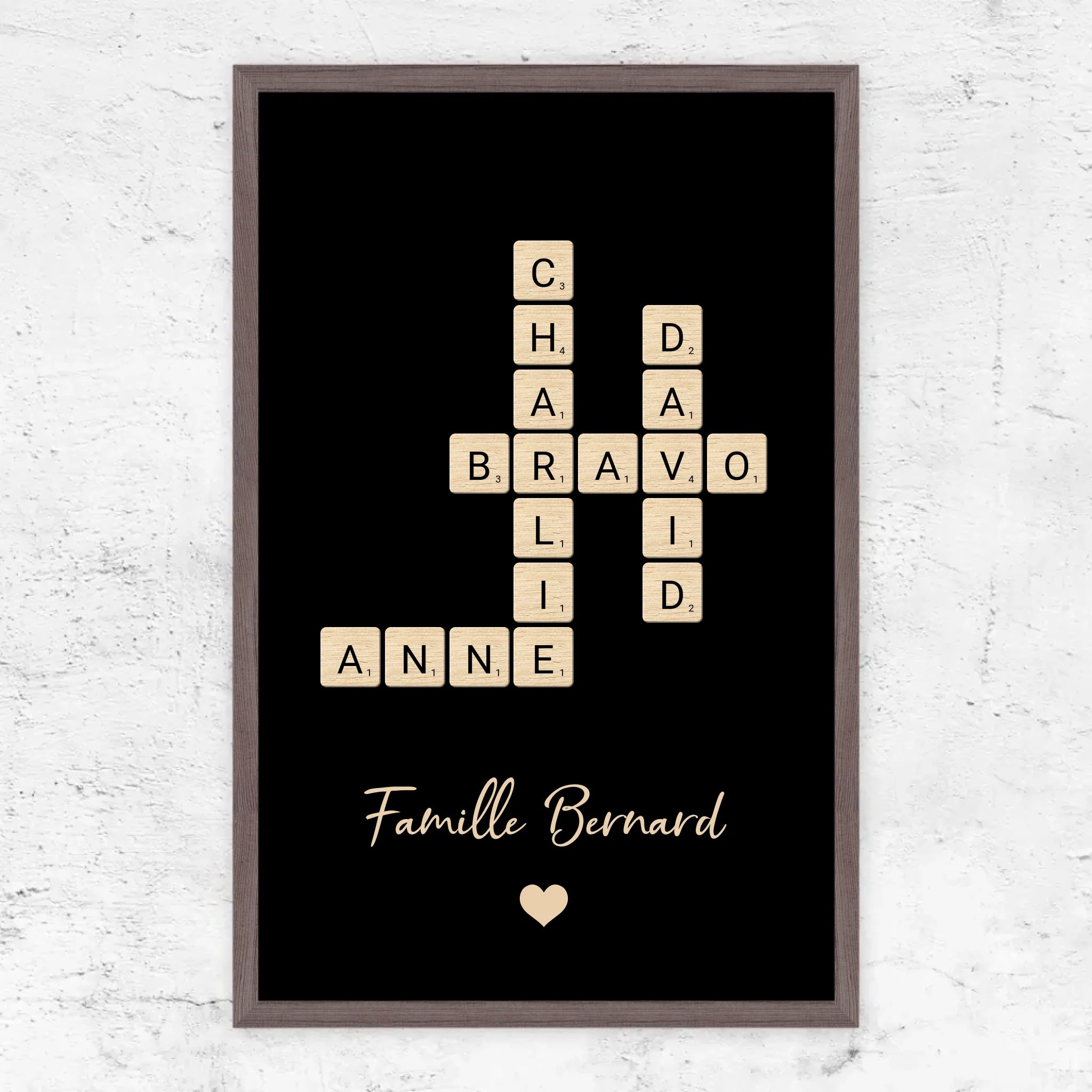 Poster personnalisé “Mots croisés en famille”