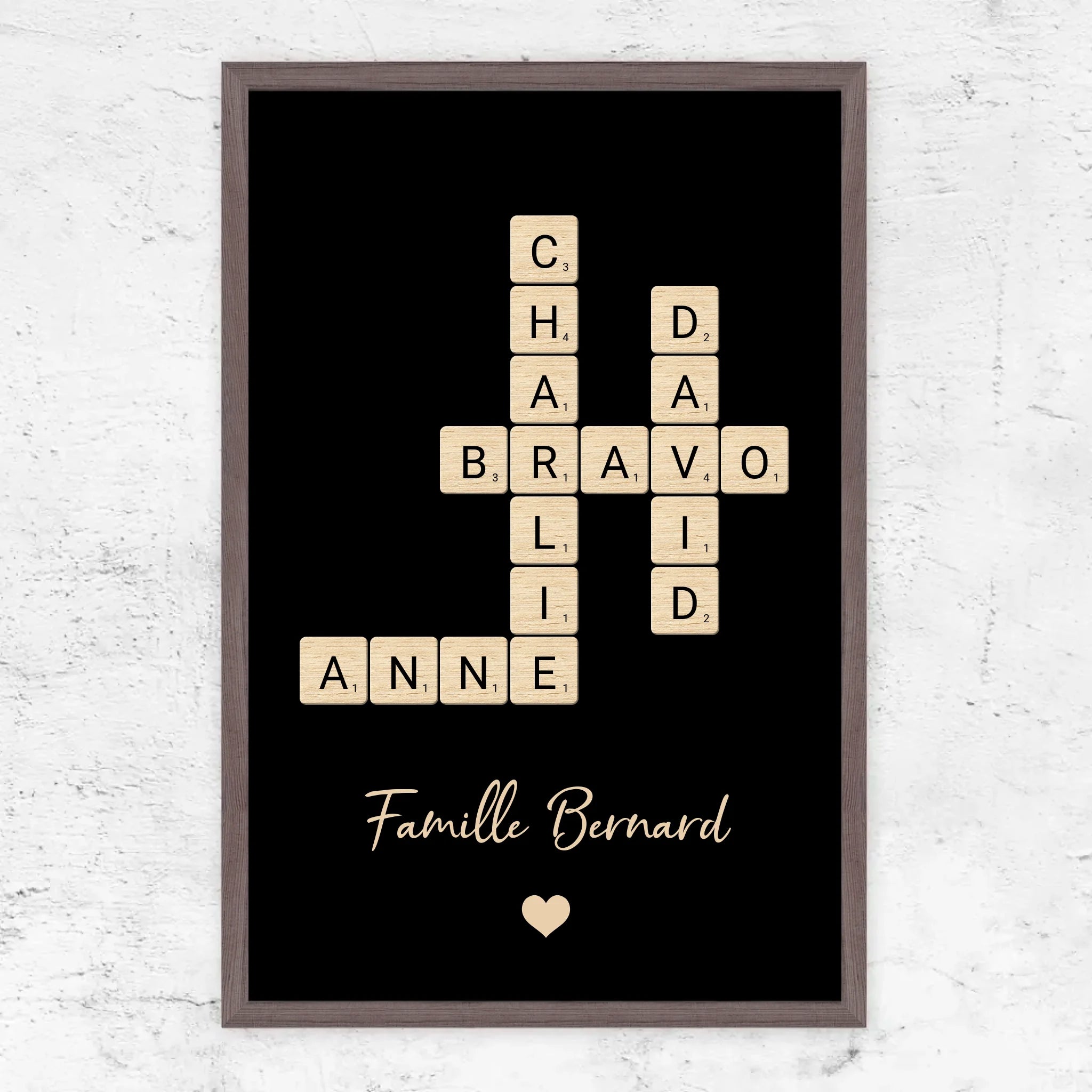 Poster personnalisé “Mots croisés en famille”