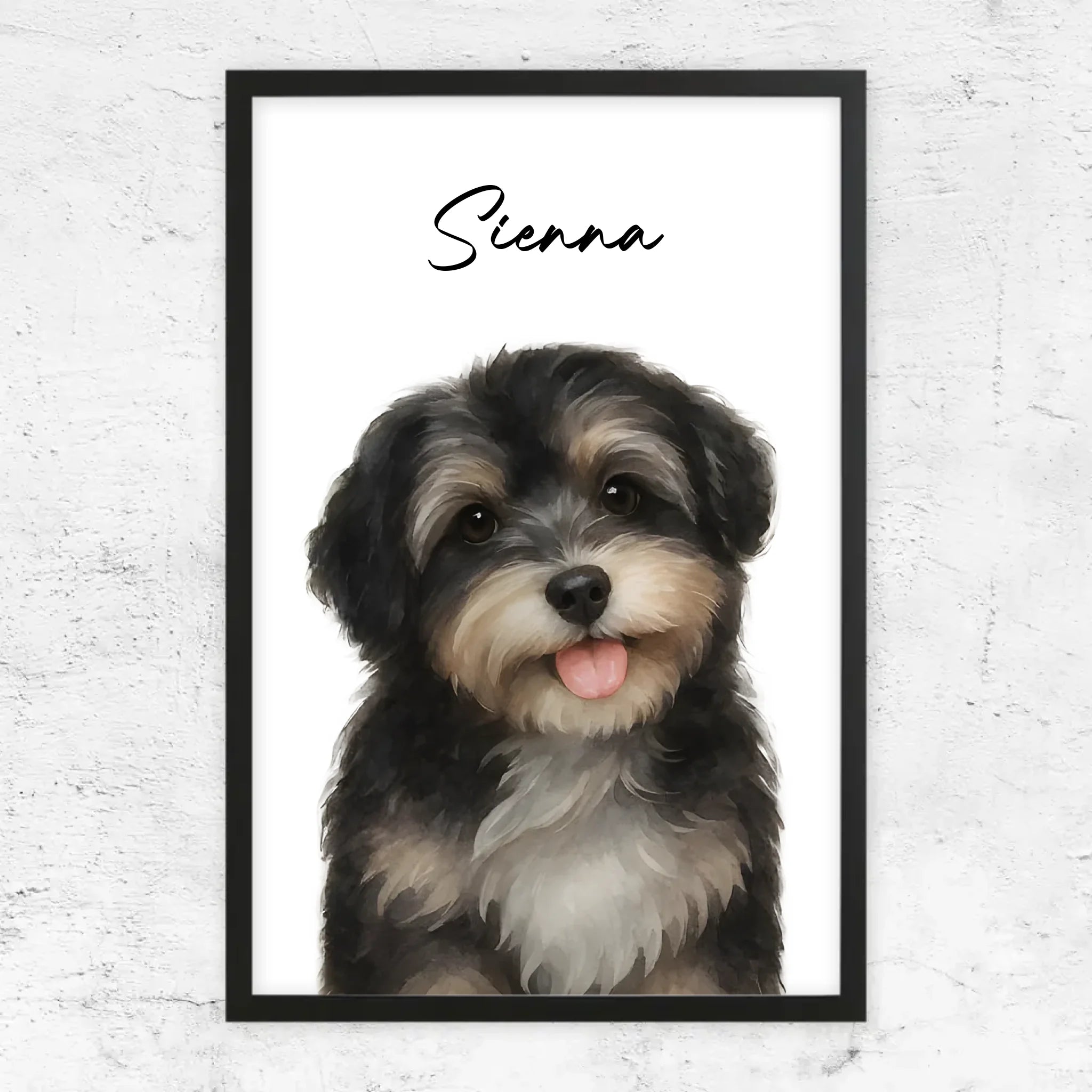 Poster personnalisé – Aquarelle photo chien