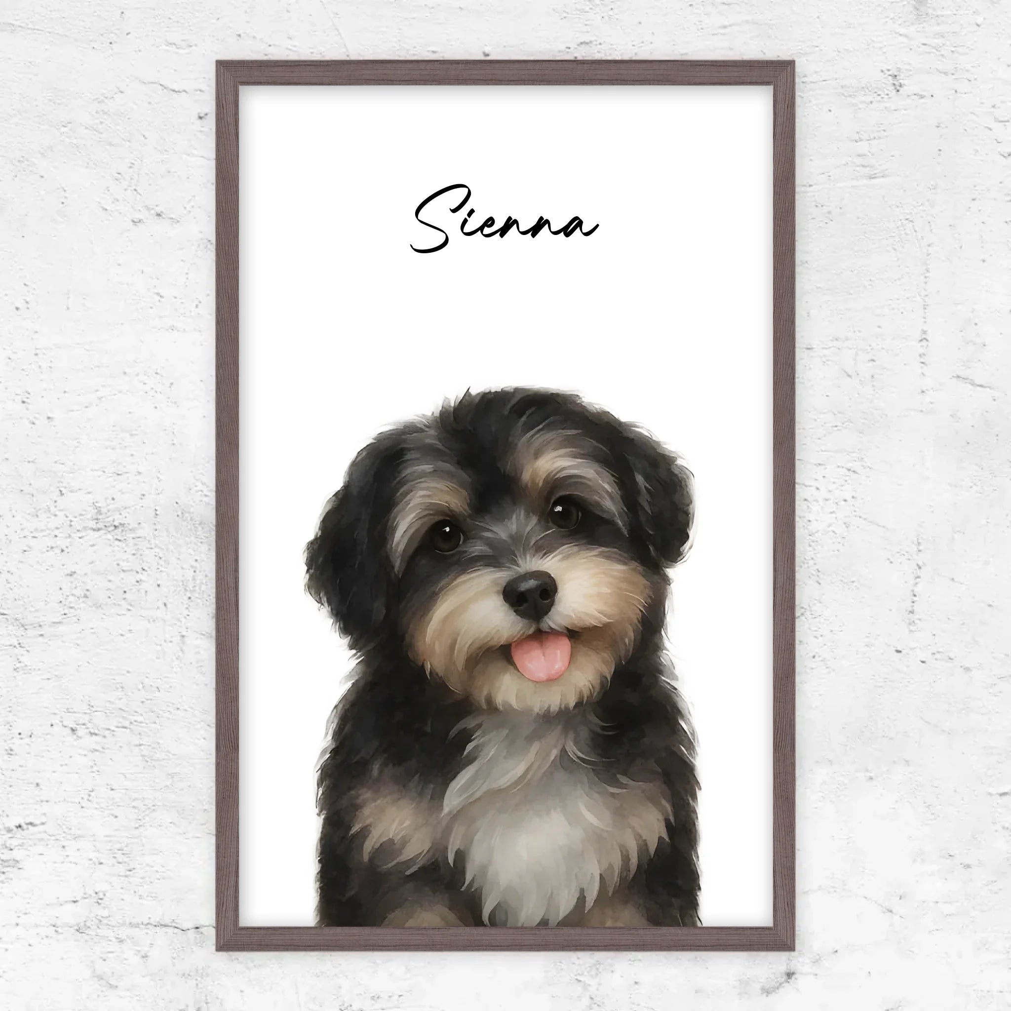 Poster personnalisé – Aquarelle photo chien