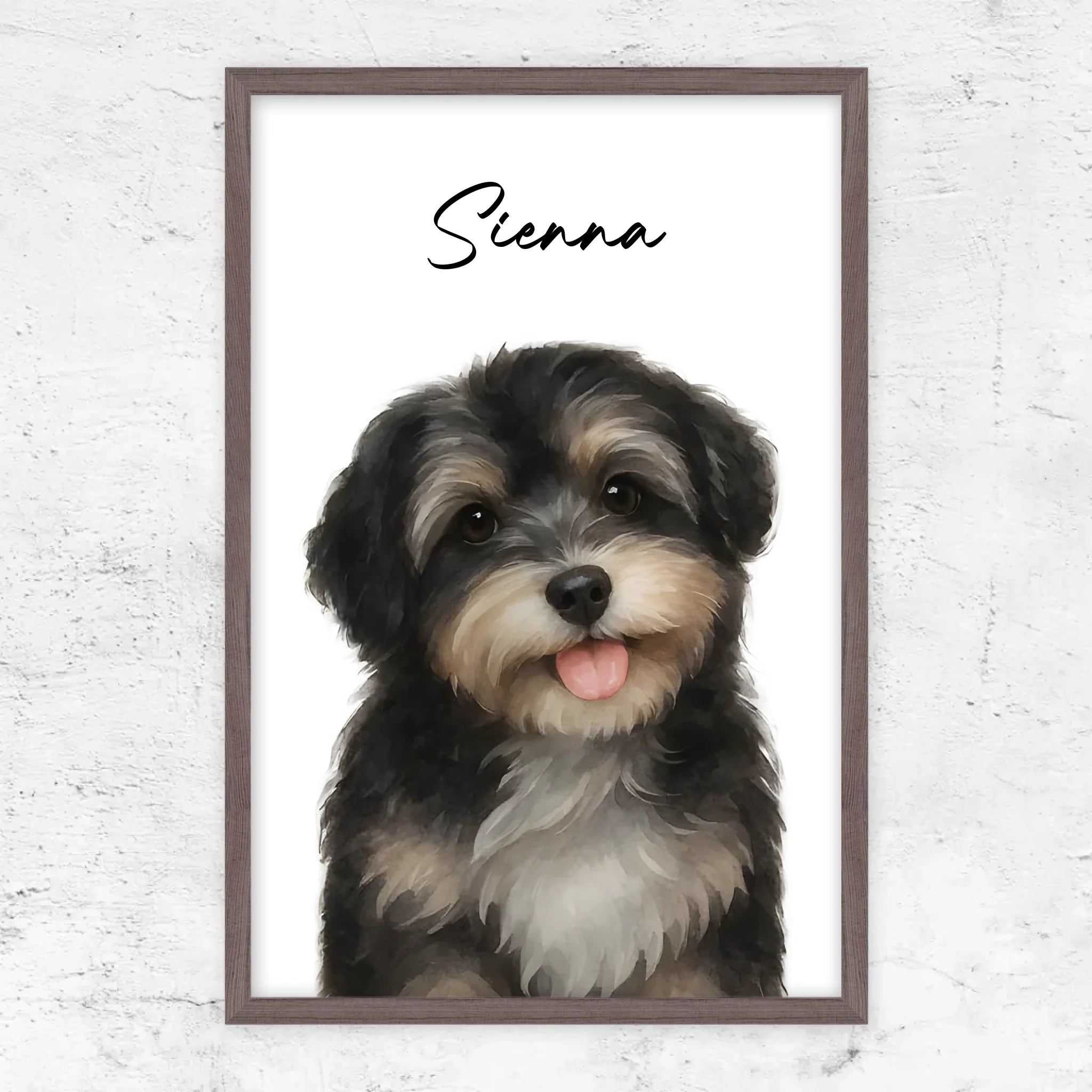 Poster personnalisé – Aquarelle photo chien