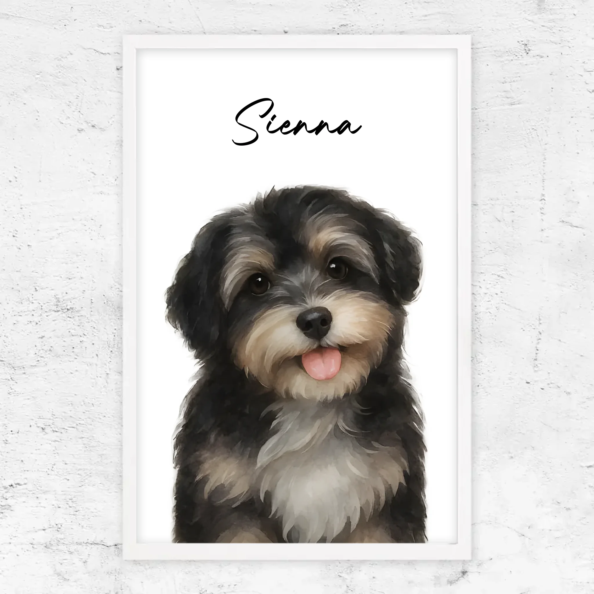 Poster personnalisé – Aquarelle photo chien