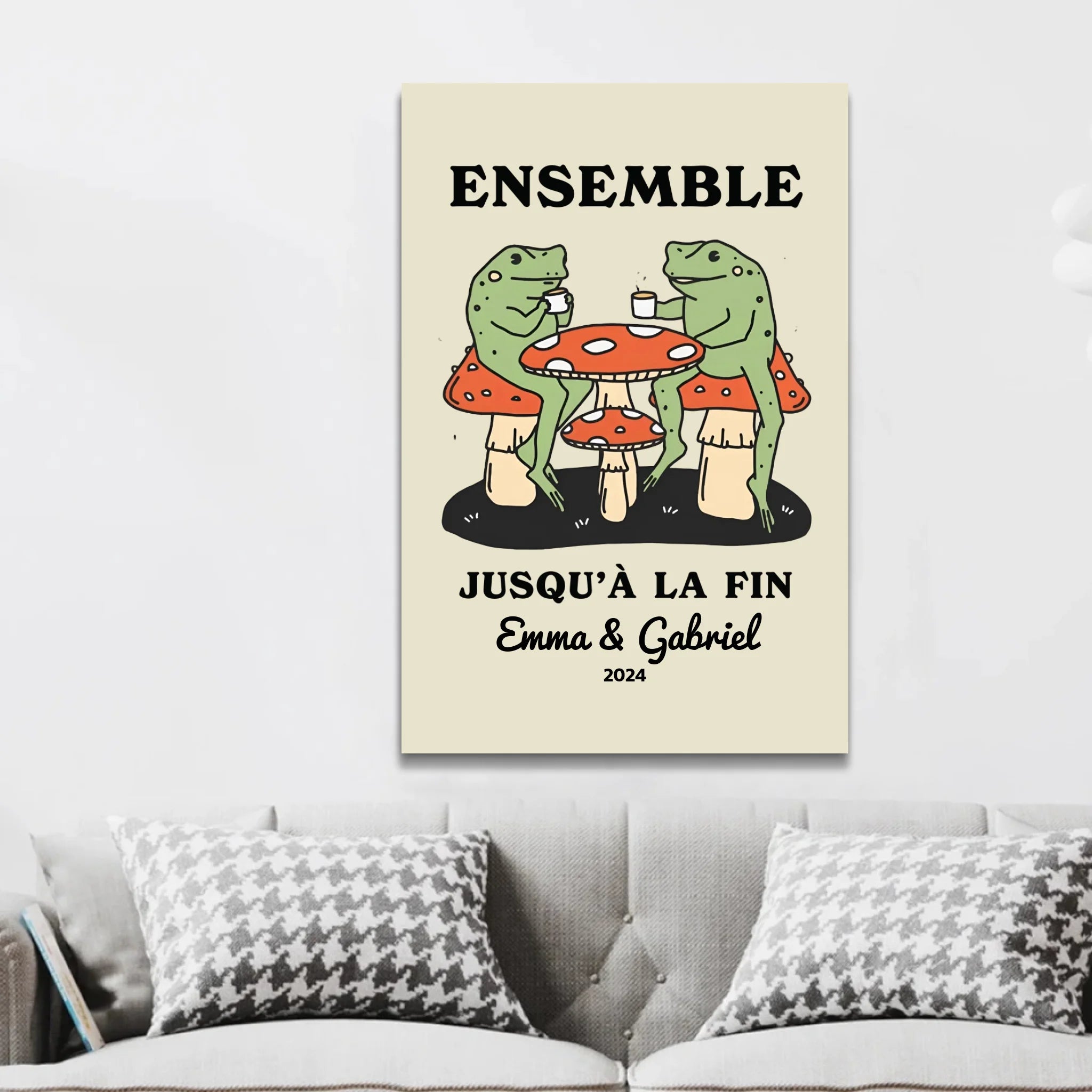 Toile personnalisée – Ensemble jusqu’à ce qu’on clamse