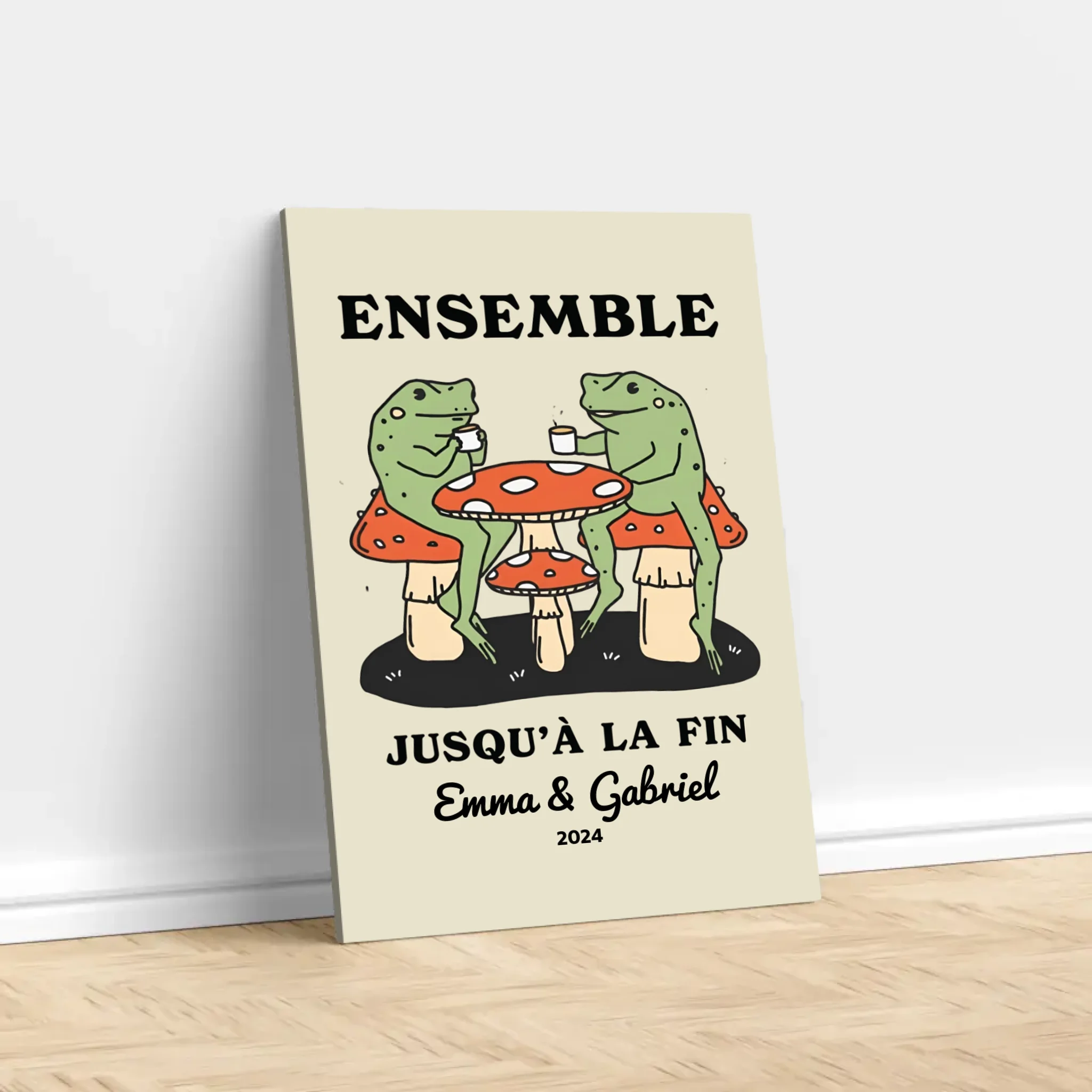 Toile personnalisée – Ensemble jusqu’à ce qu’on clamse