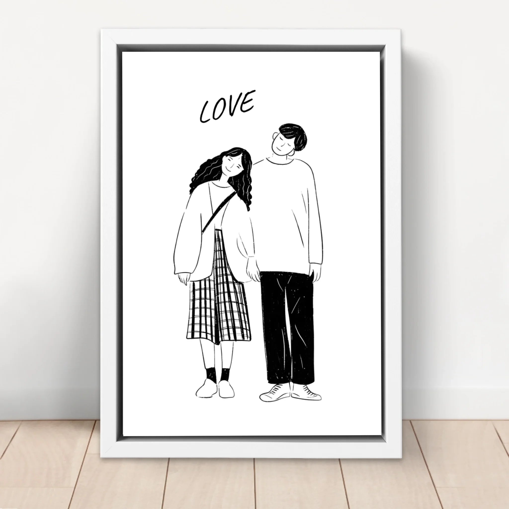 Toile personnalisée – Photo en dessin au trait