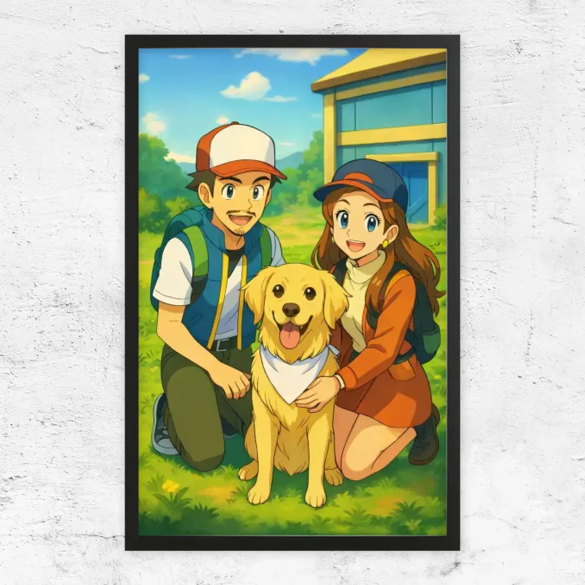 Poster personnalisé – Portrait de dresseur de monstres anime
