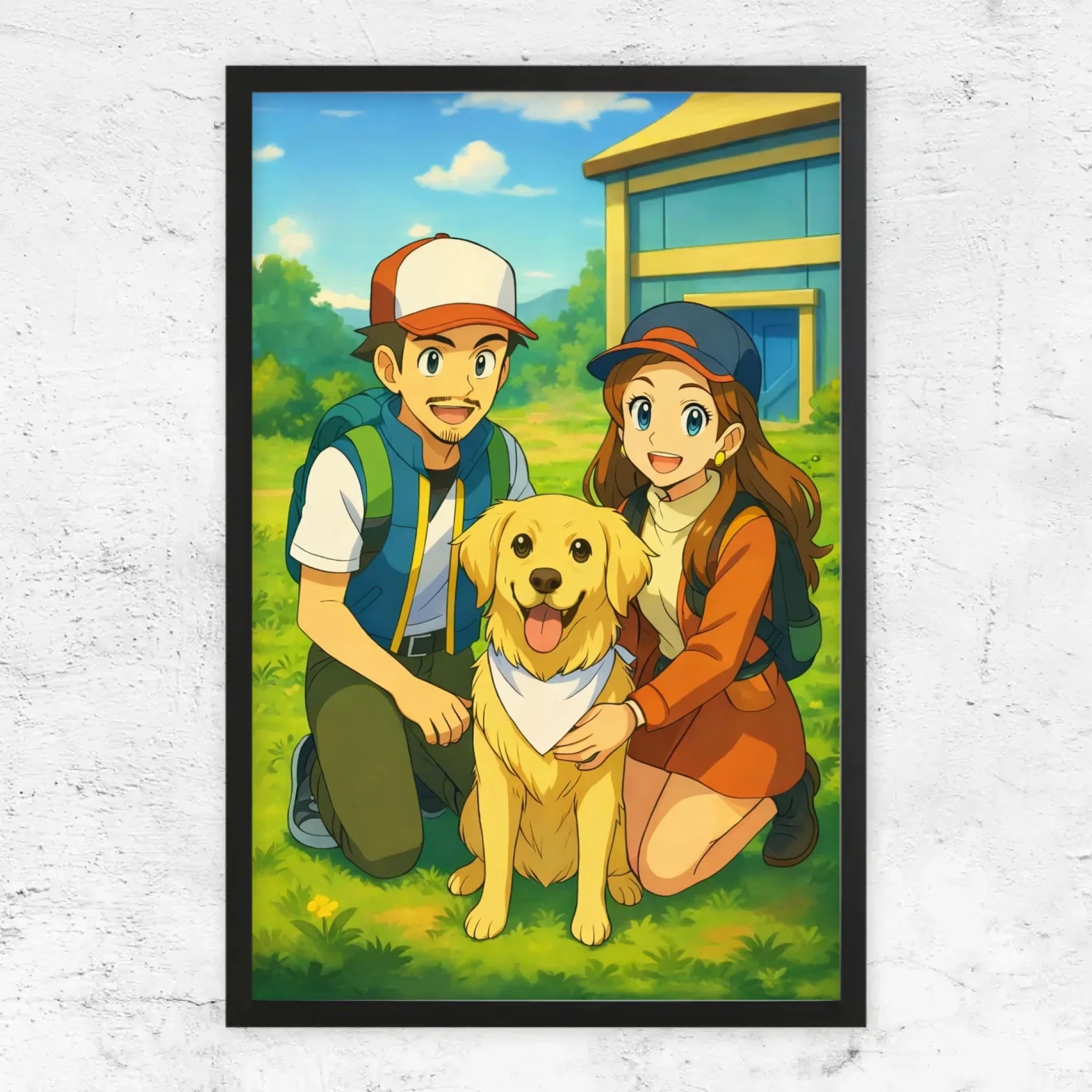 Poster personnalisé – Portrait de dresseur de monstres anime