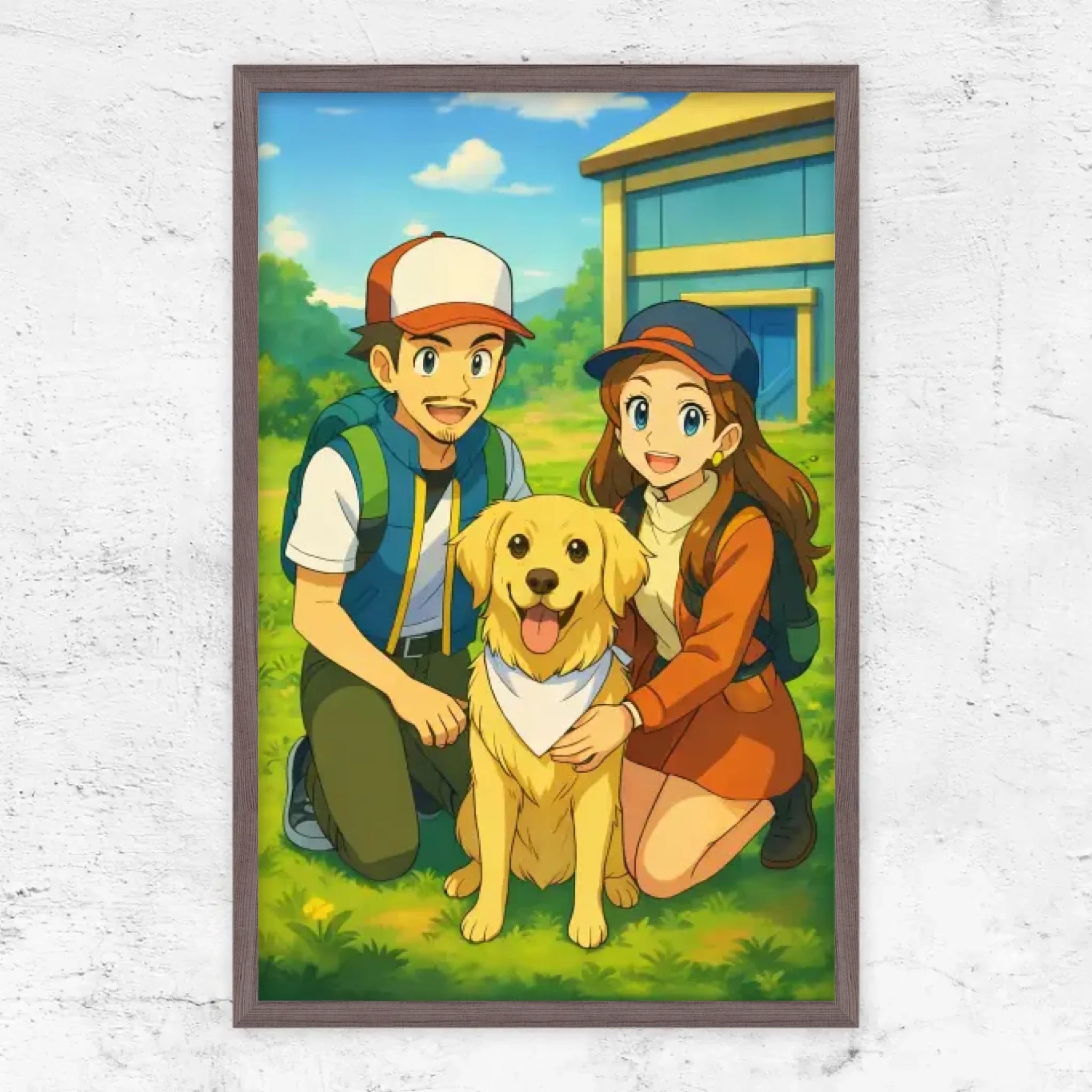 Poster personnalisé – Portrait de dresseur de monstres anime