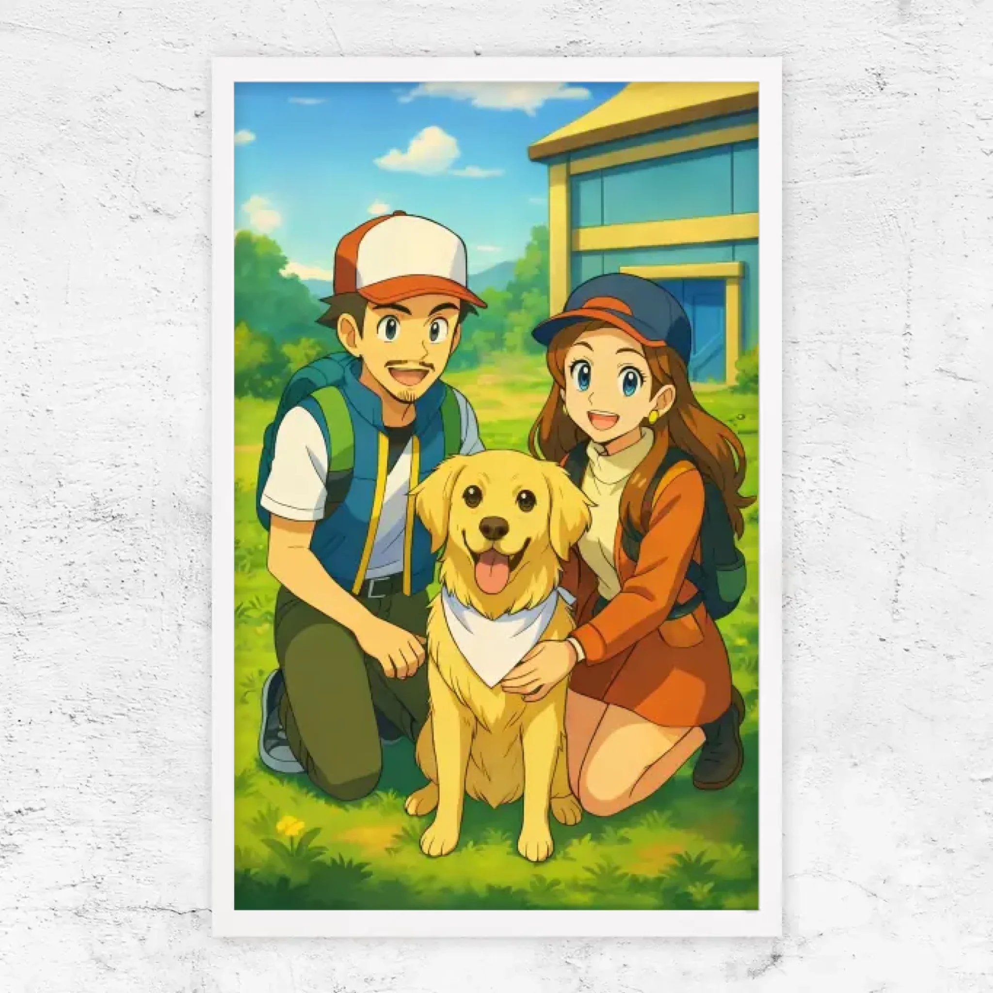 Poster personnalisé – Portrait de dresseur de monstres anime