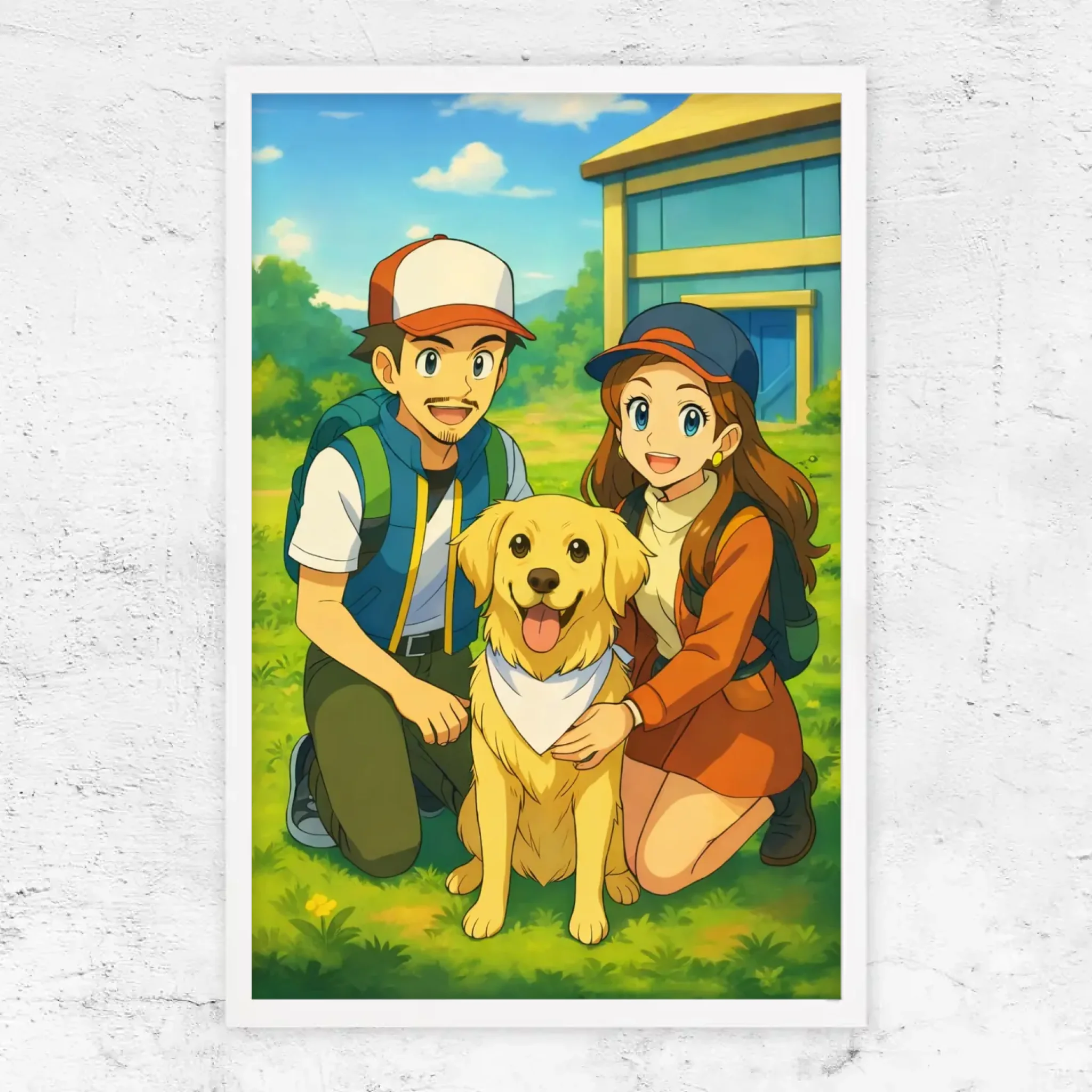 Poster personnalisé – Portrait de dresseur de monstres anime