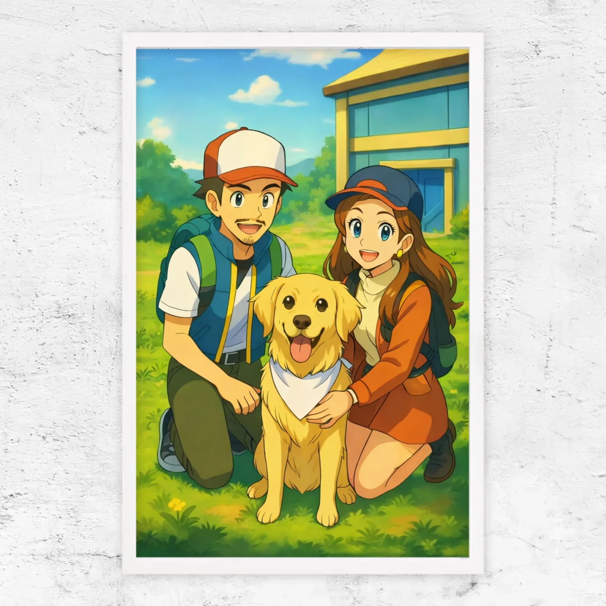 Poster personnalisé – Portrait de dresseur de monstres anime