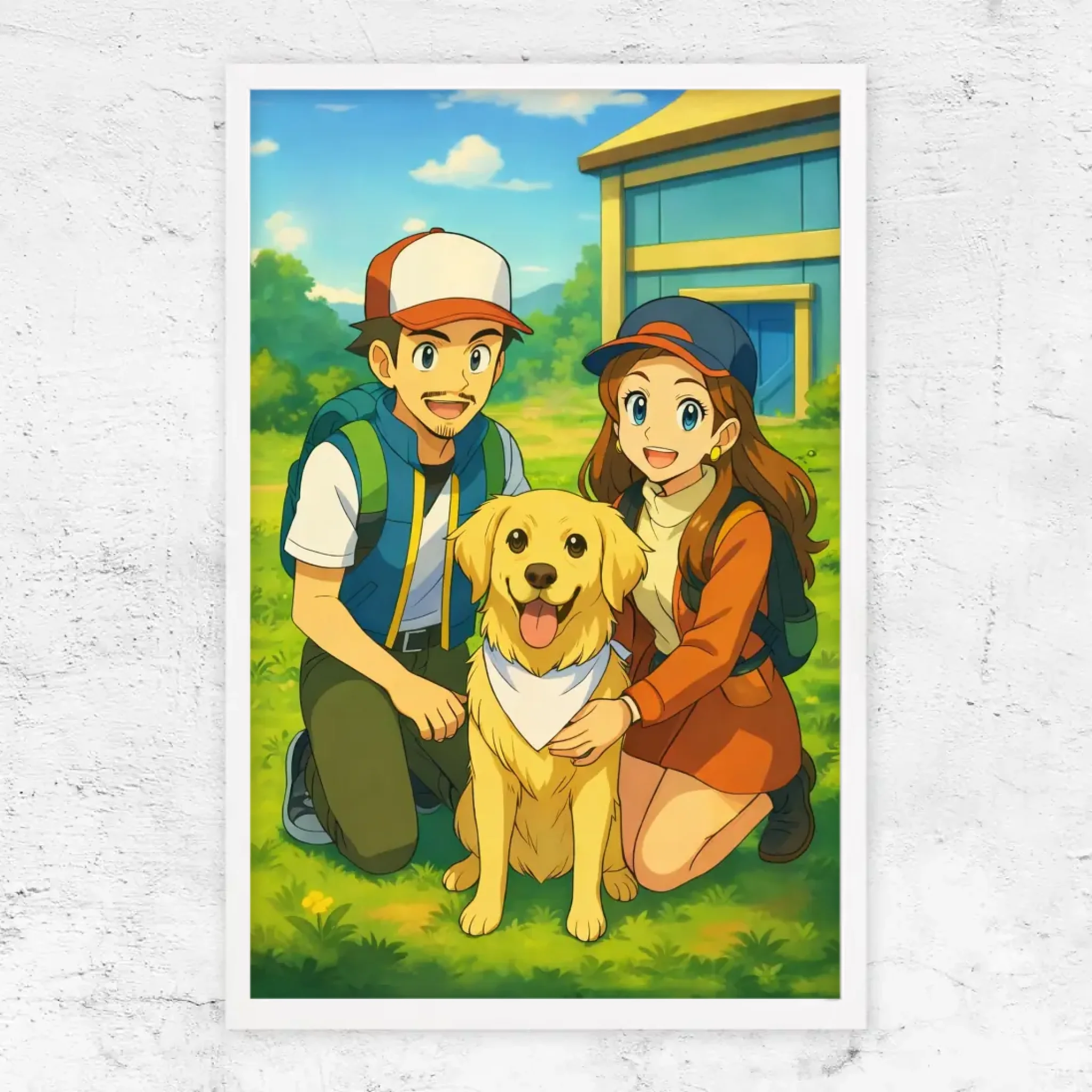 Poster personnalisé – Portrait de dresseur de monstres anime