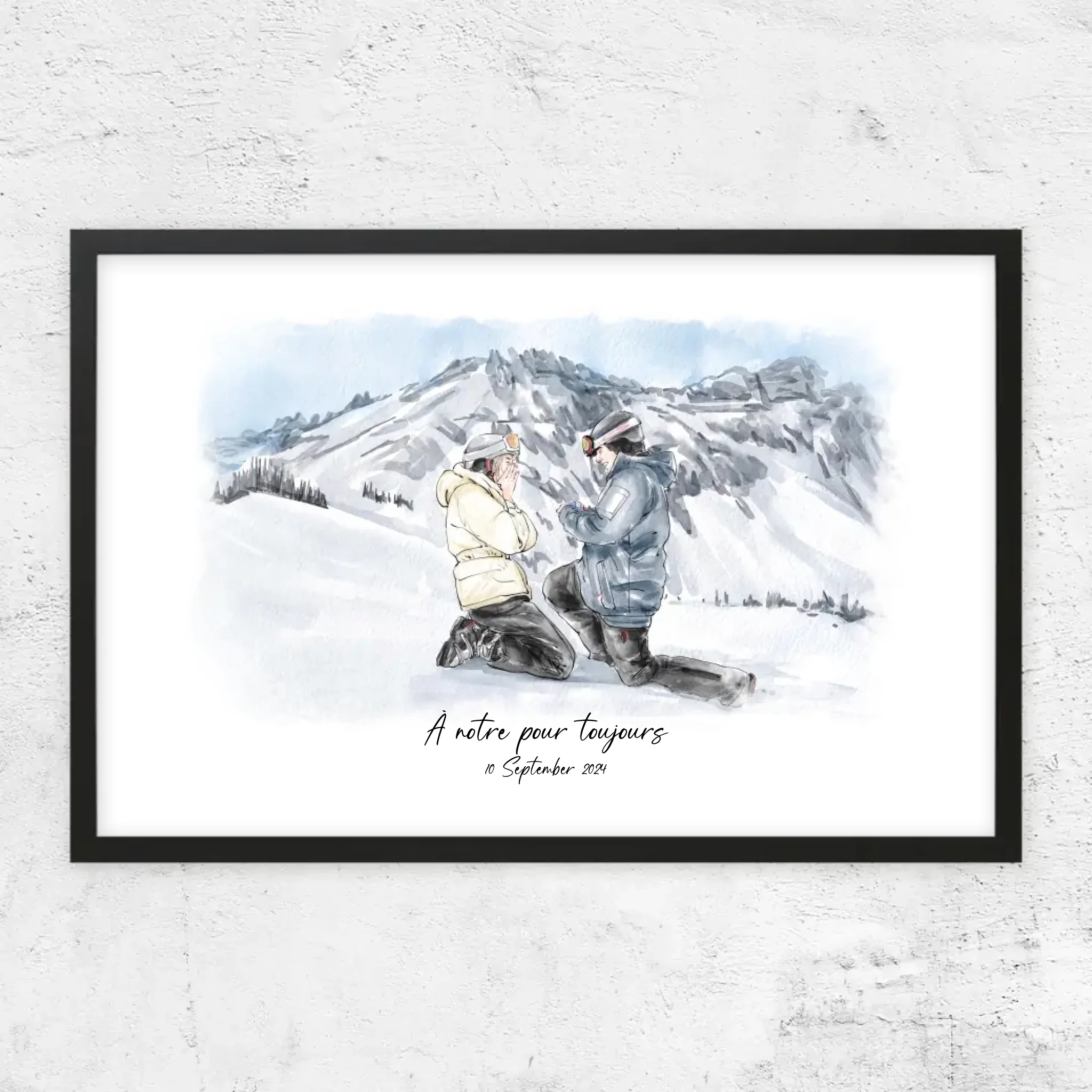 Poster personnalisé – Portrait aquarelle à partir d’une photo