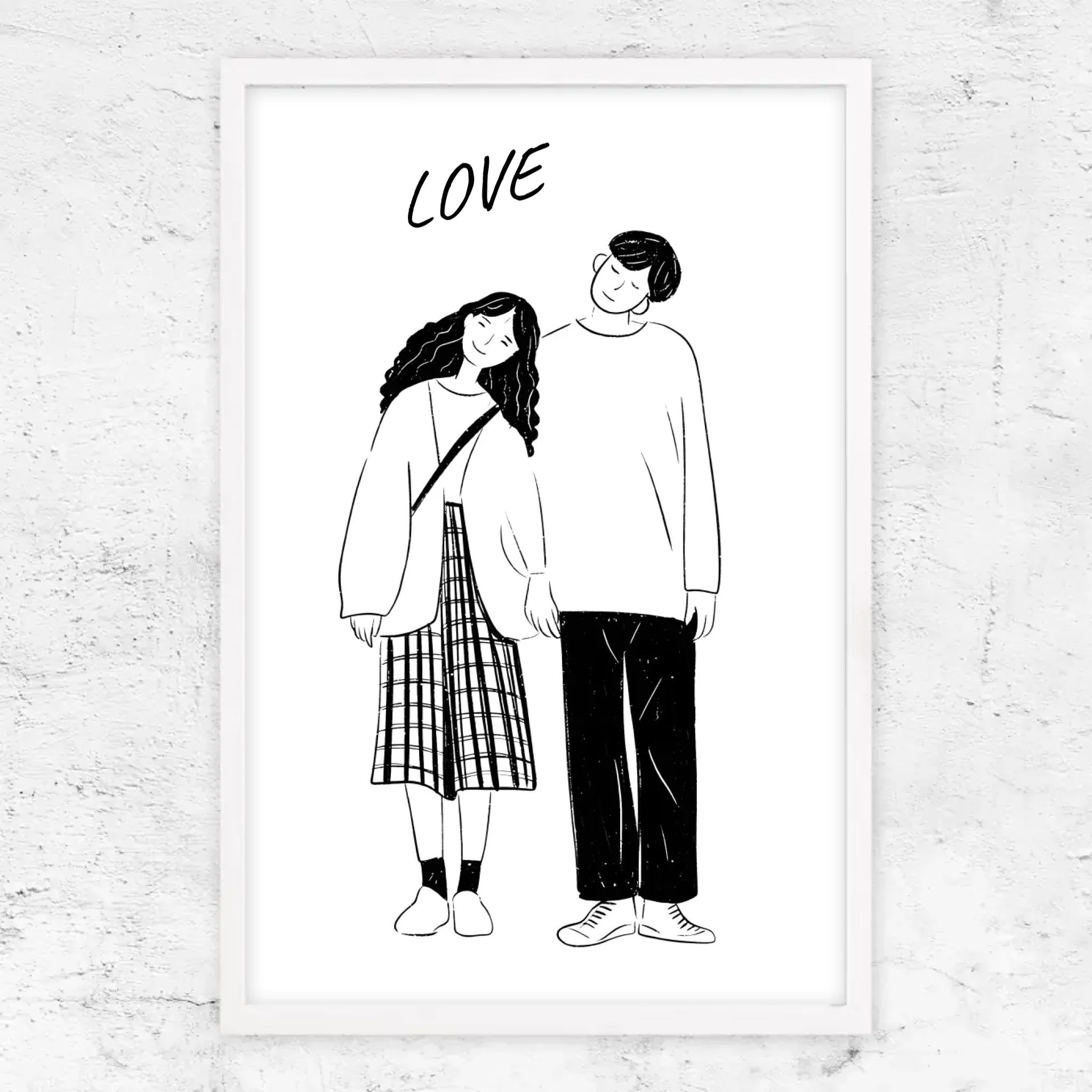 Poster personnalisé – Photo en dessin au trait