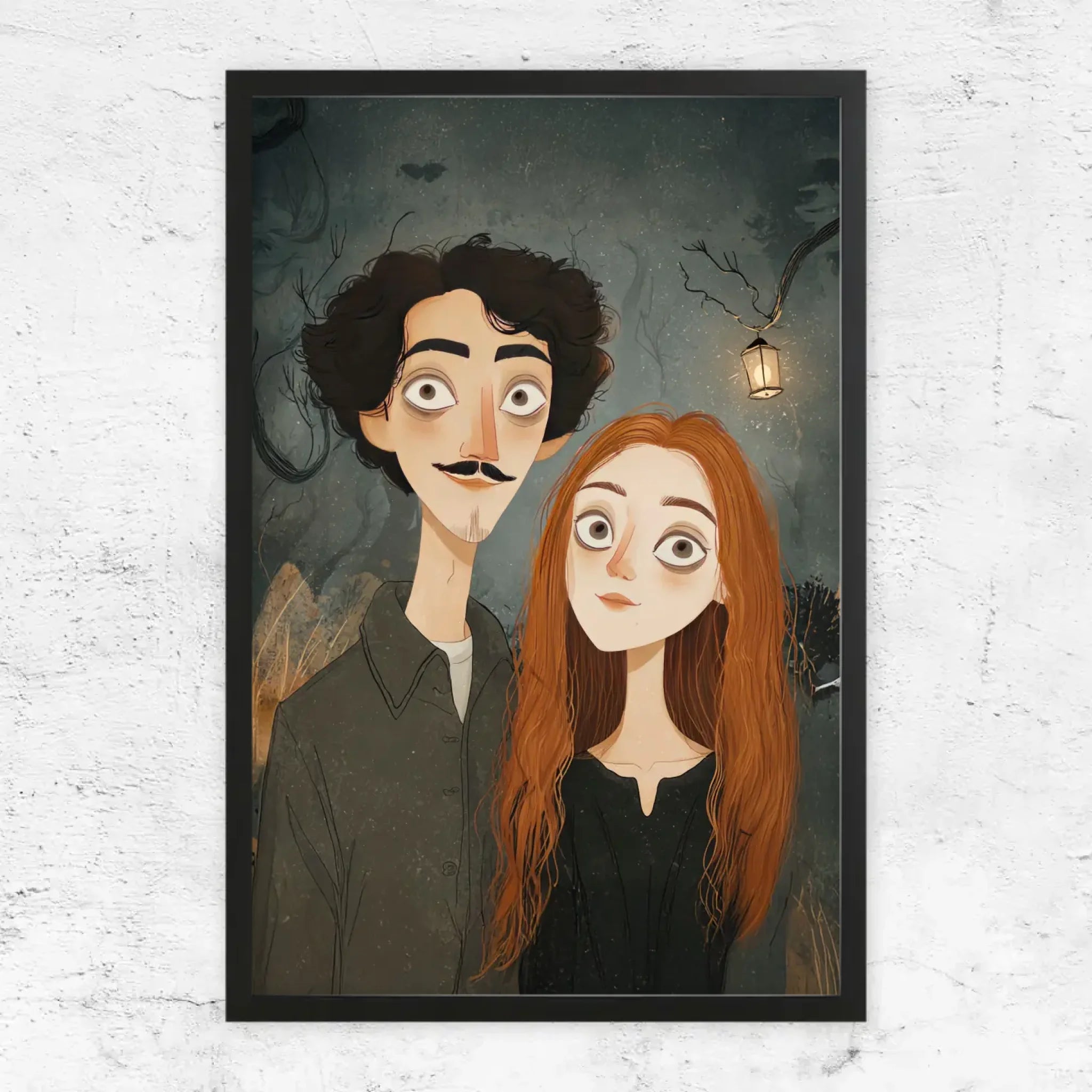 Poster personnalisé – Portrait de couple gothique