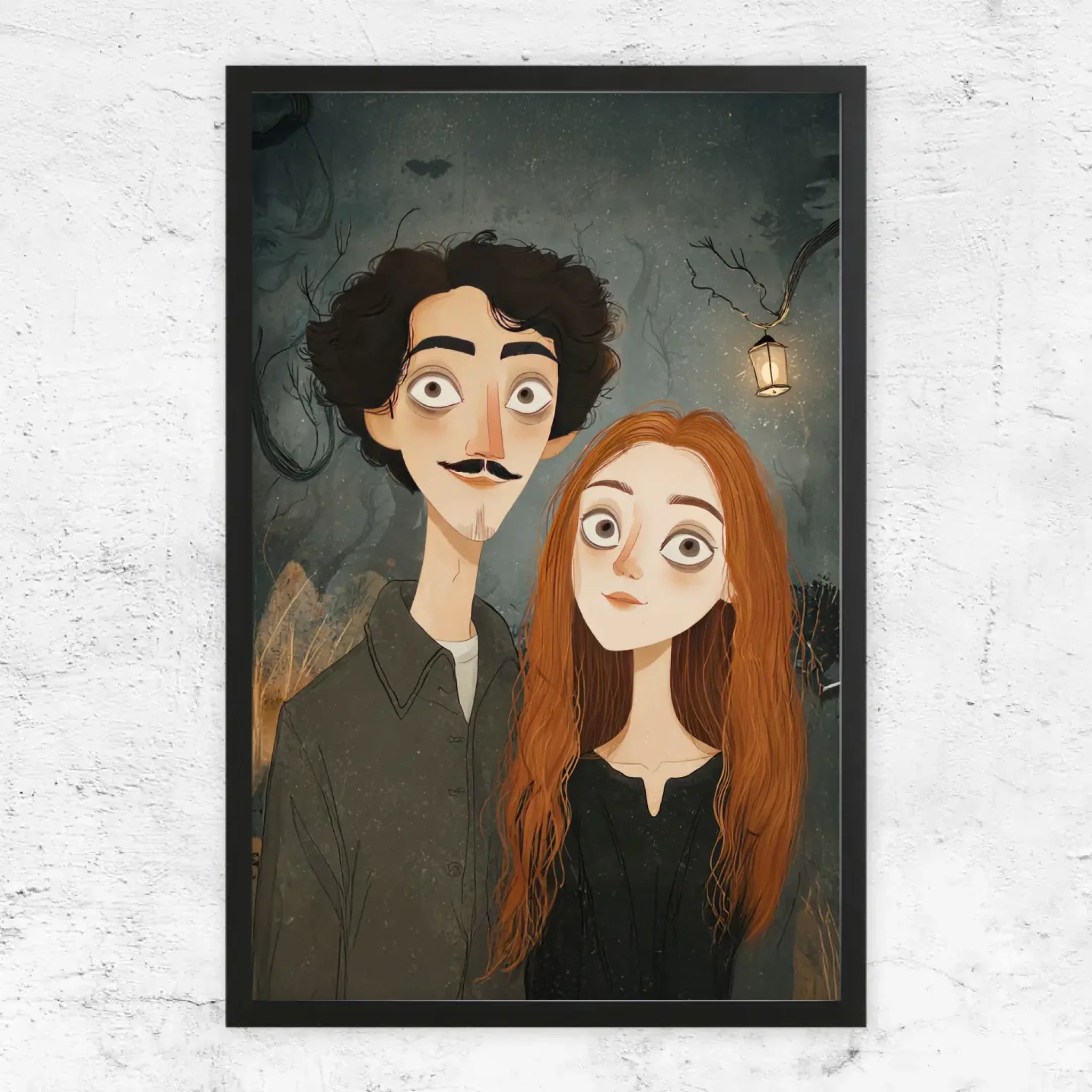 Poster personnalisé – Portrait de couple gothique