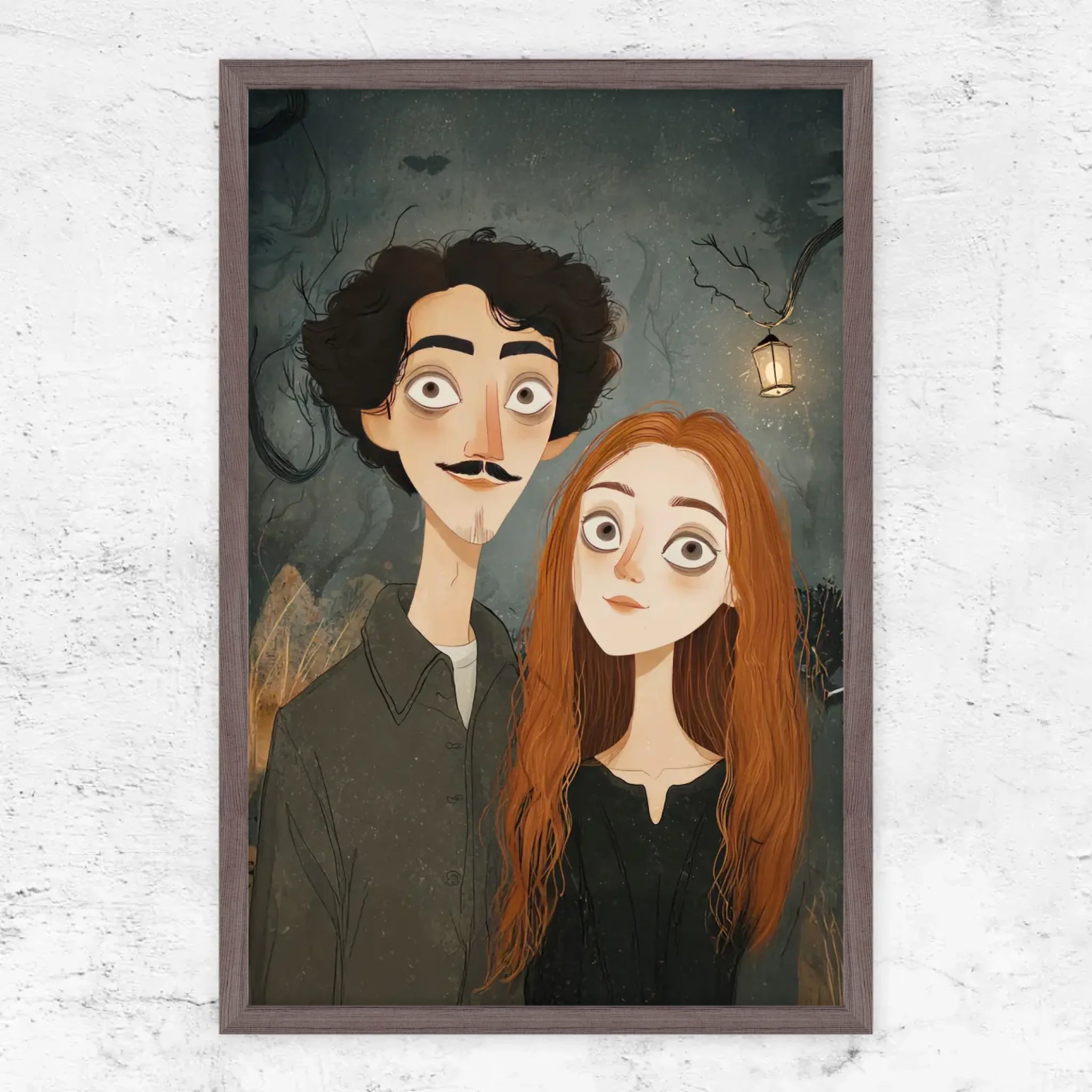 Poster personnalisé – Portrait de couple gothique