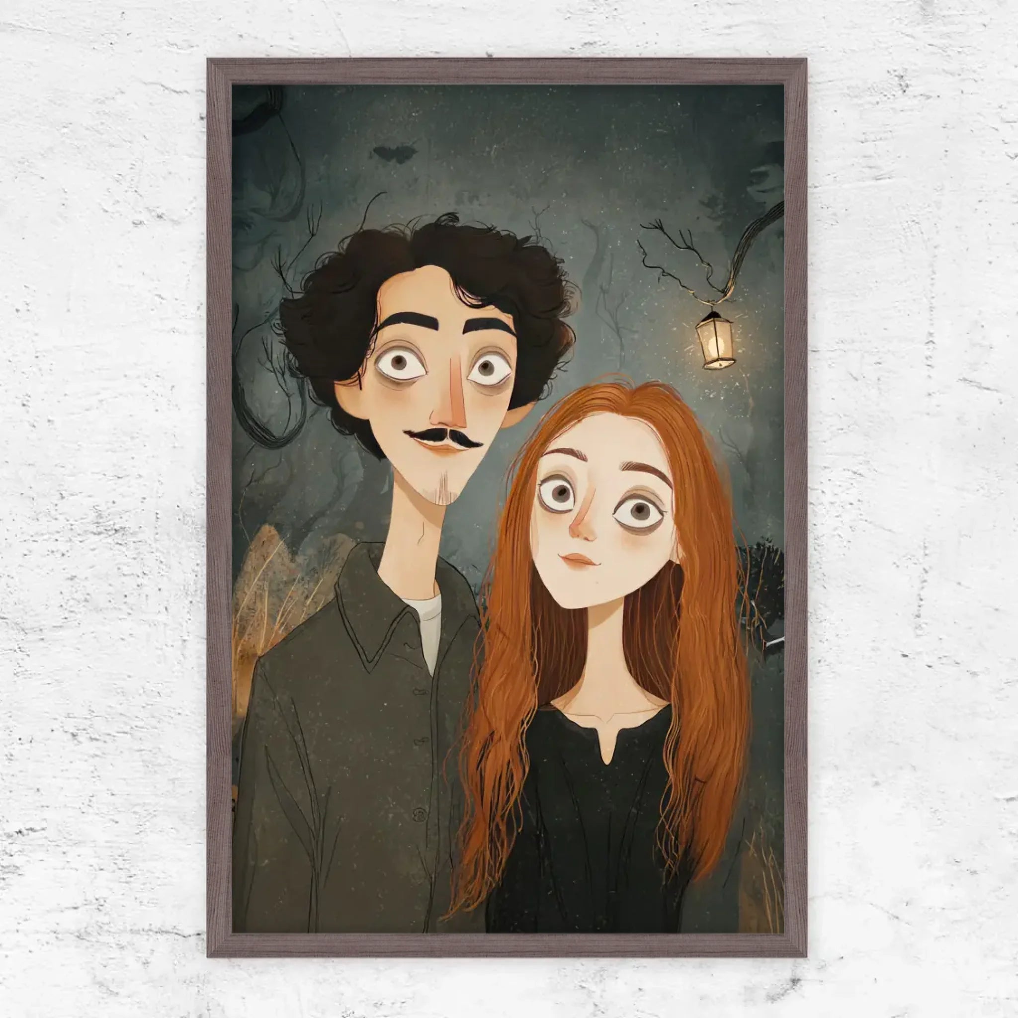 Poster personnalisé – Portrait de couple gothique