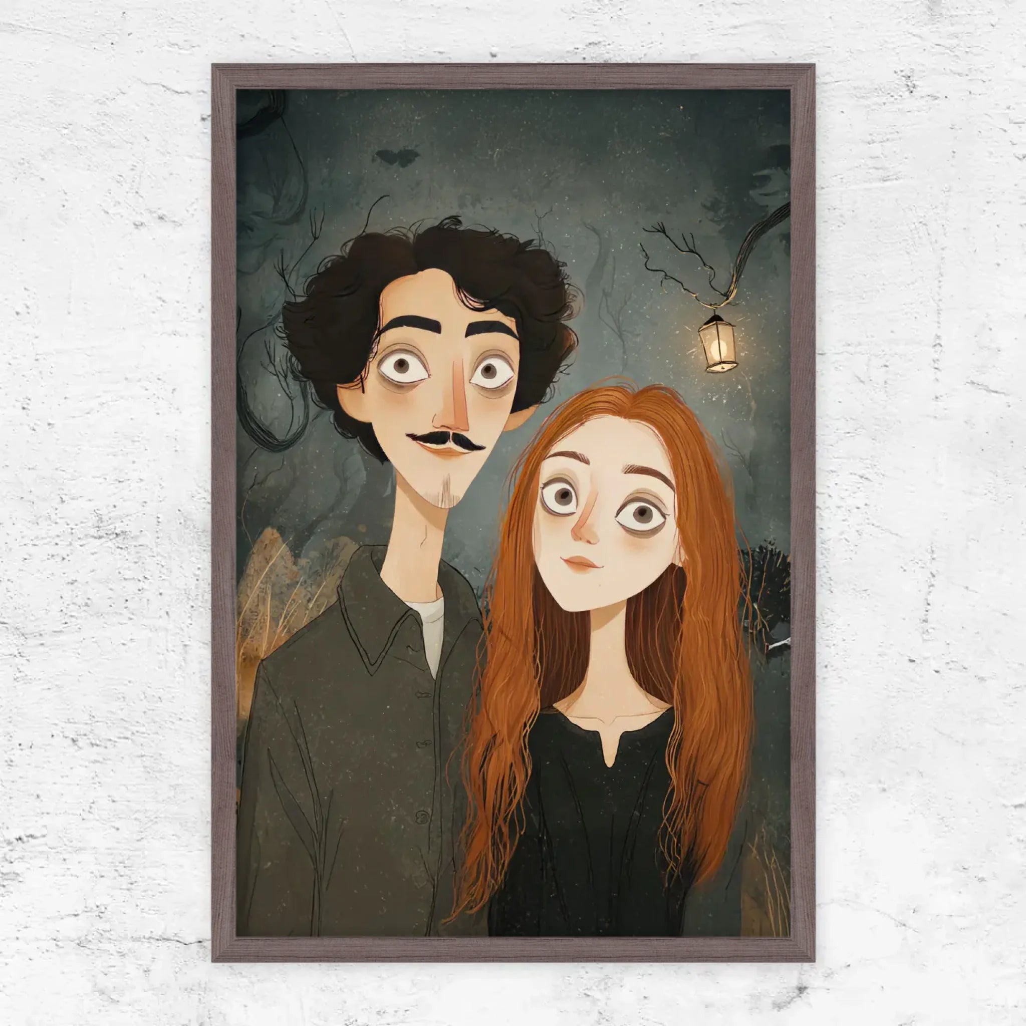 Poster personnalisé – Portrait de couple gothique