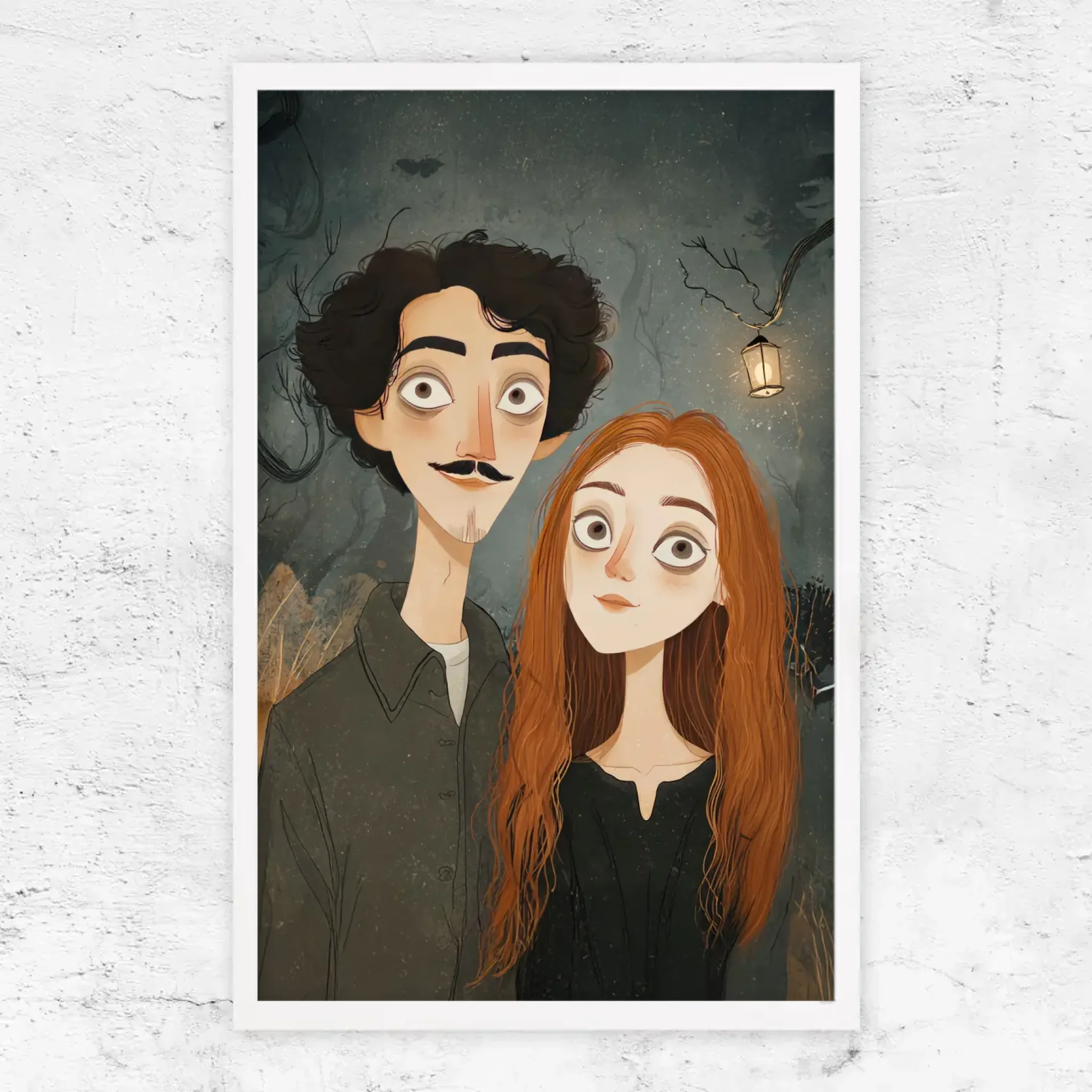 Poster personnalisé – Portrait de couple gothique