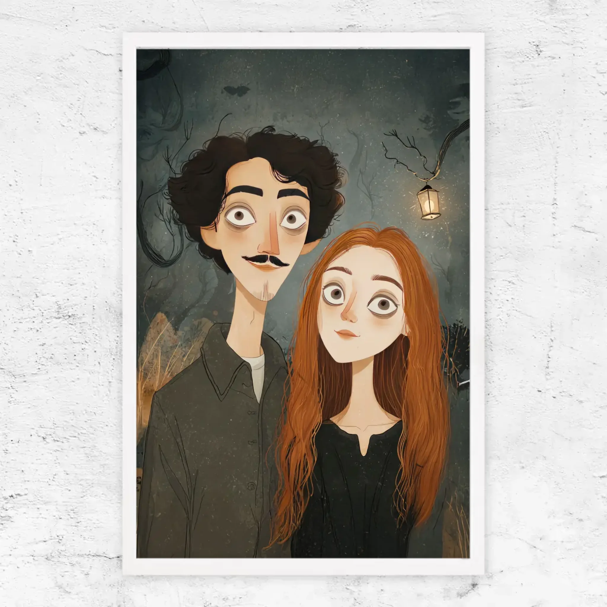Poster personnalisé – Portrait de couple gothique