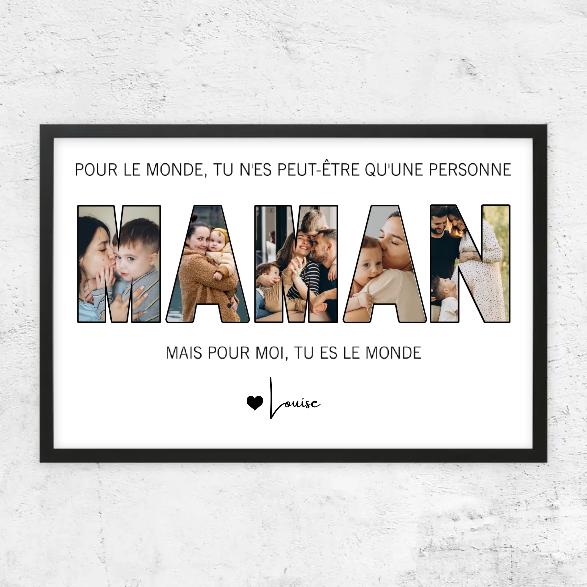 Poster personnalisé – Maman représente le monde pour nous