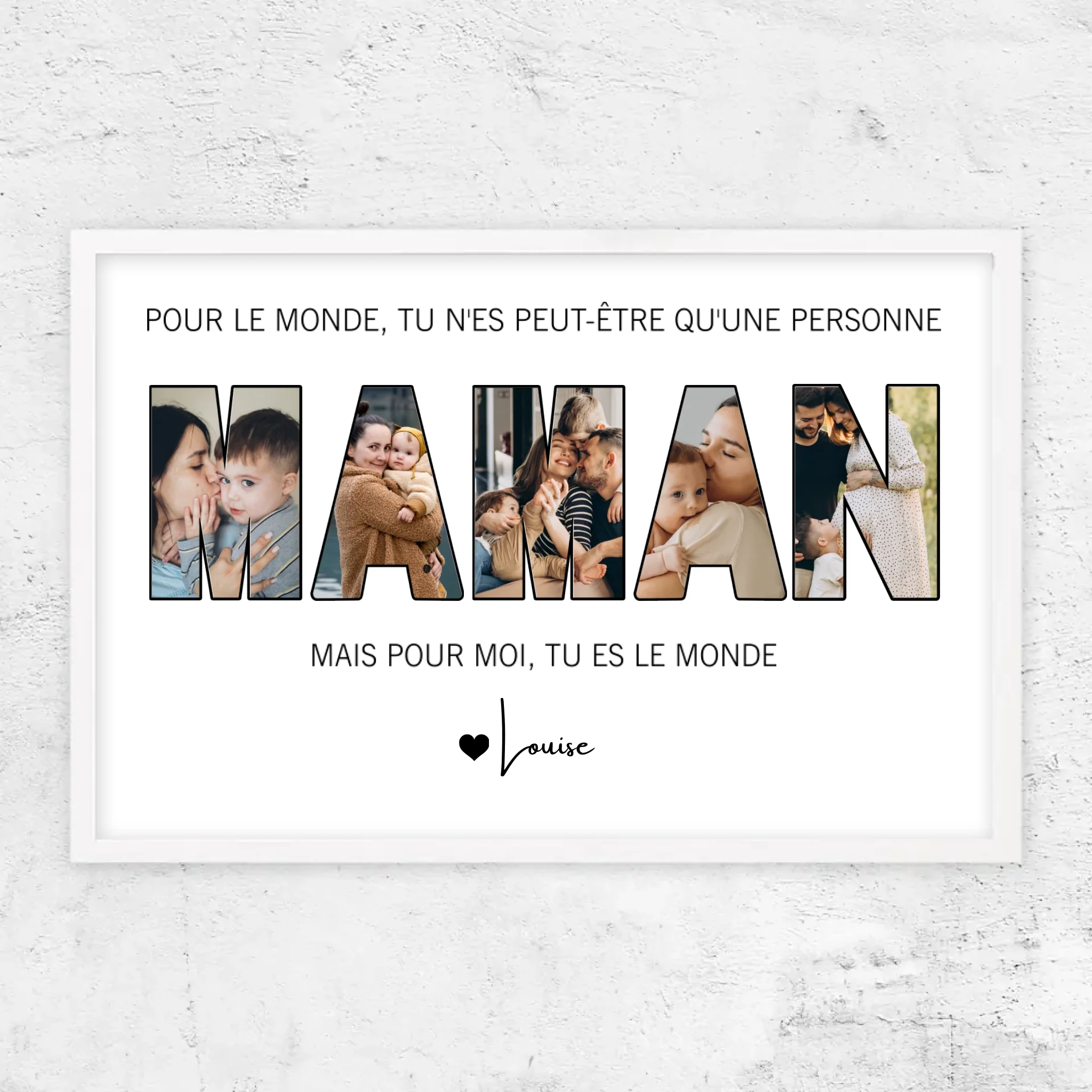 Poster personnalisé – Maman représente le monde pour nous