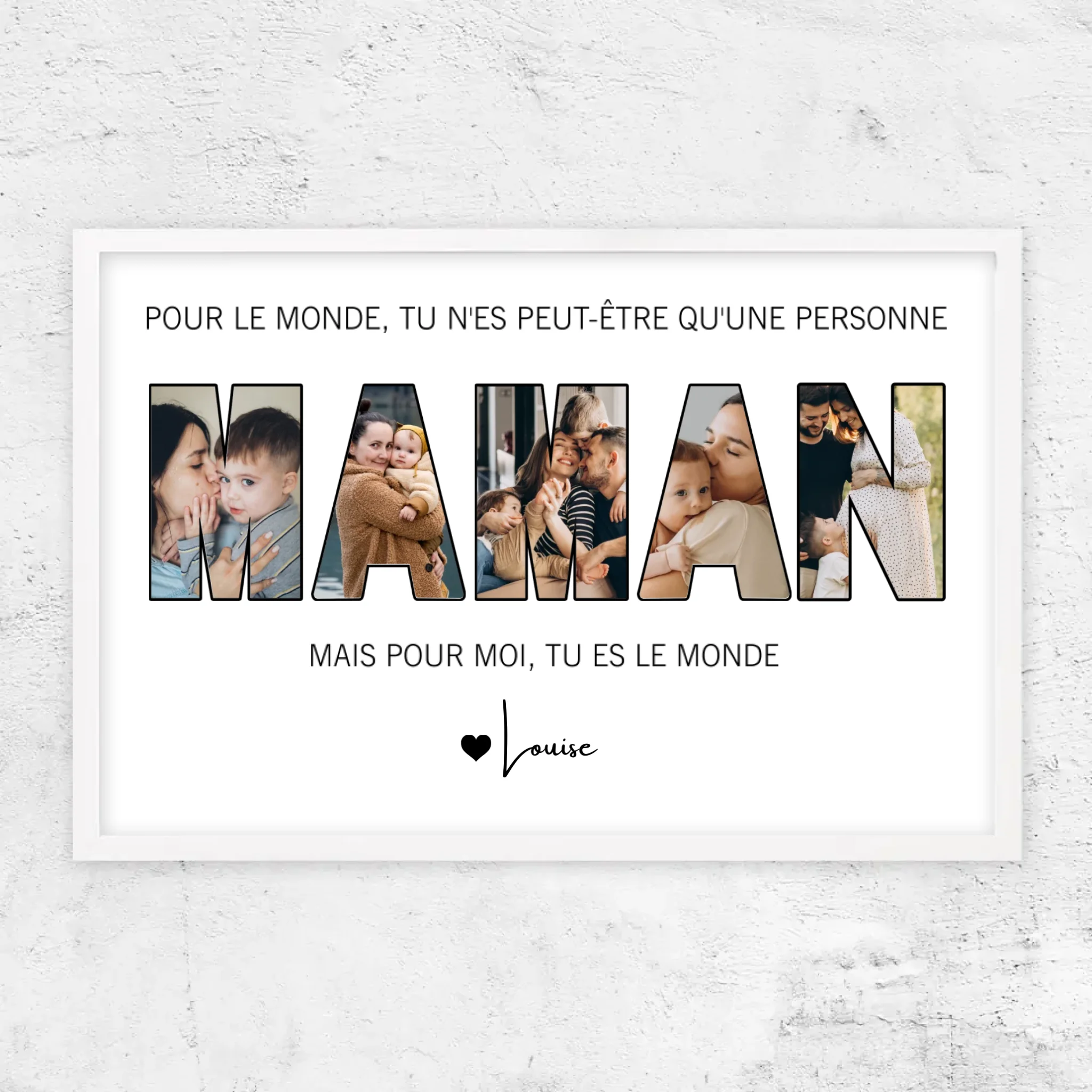 Poster personnalisé – Maman représente le monde pour nous