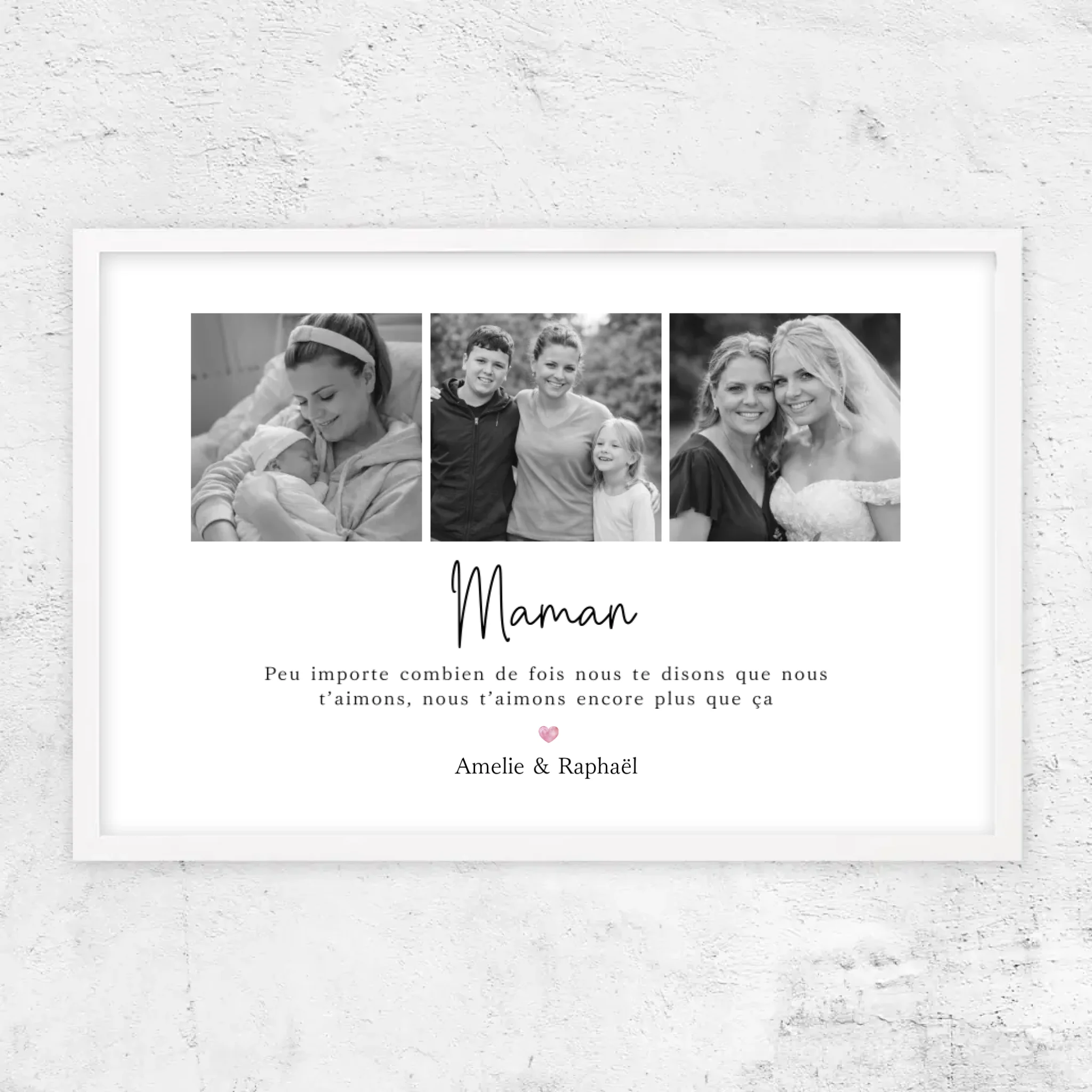 Poster personnalisé – Maman, nous t’aimerons toujours – collage