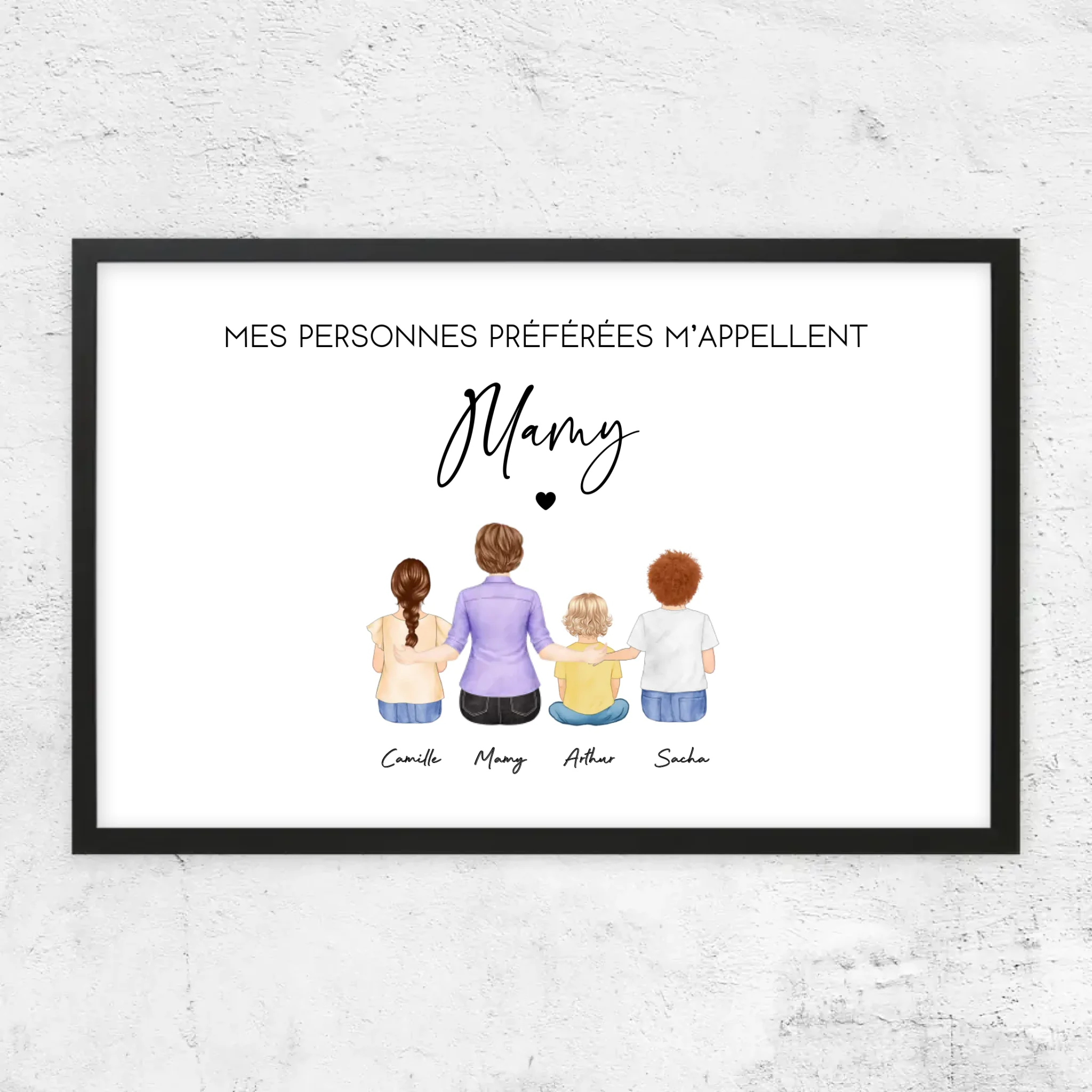Poster personnalisé – Mes personnes préférées m’appellent Mamie