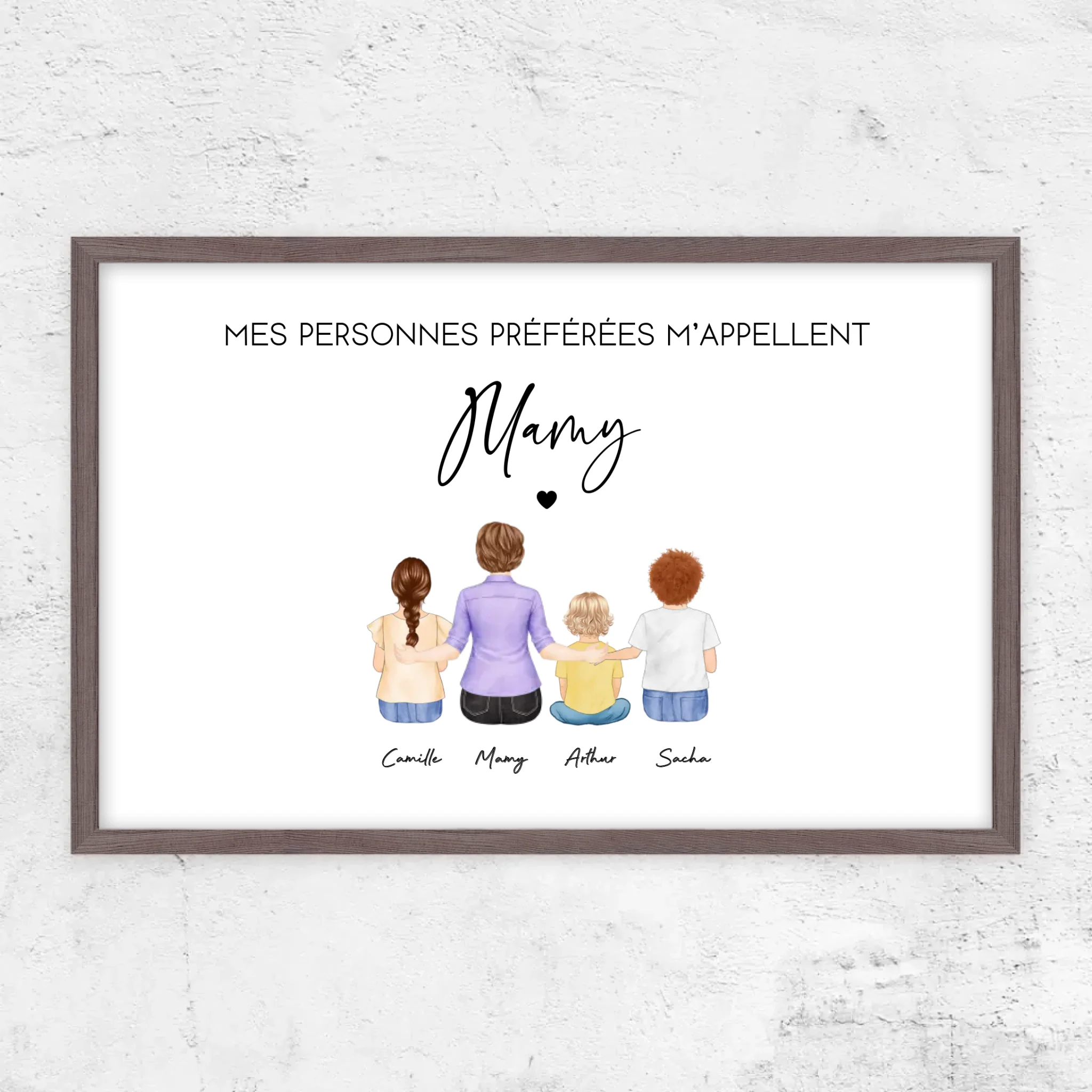 Poster personnalisé – Mes personnes préférées m’appellent Mamie