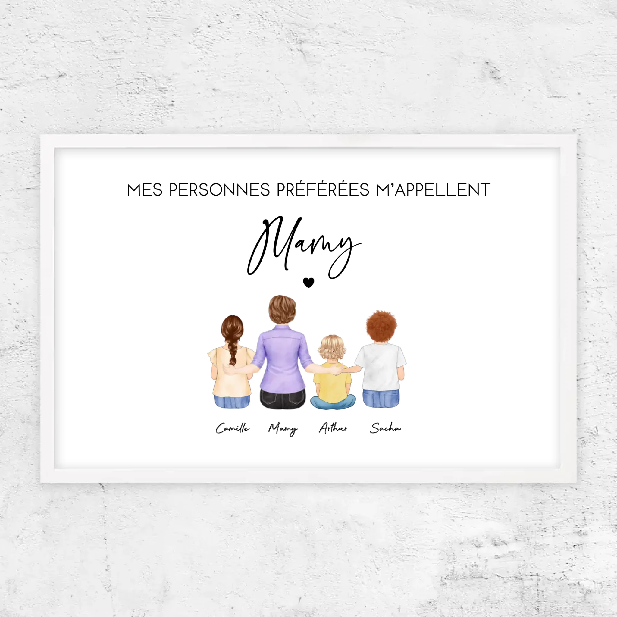 Poster personnalisé – Mes personnes préférées m’appellent Mamie