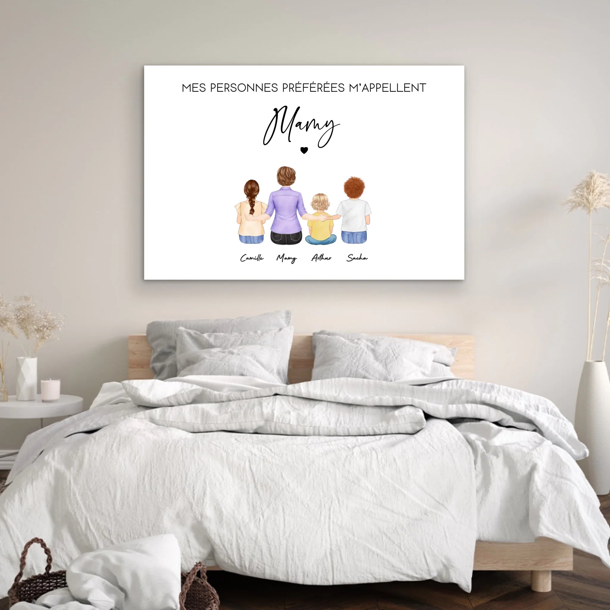Toile personnalisée – Mes personnes préférées m’appellent Mamie