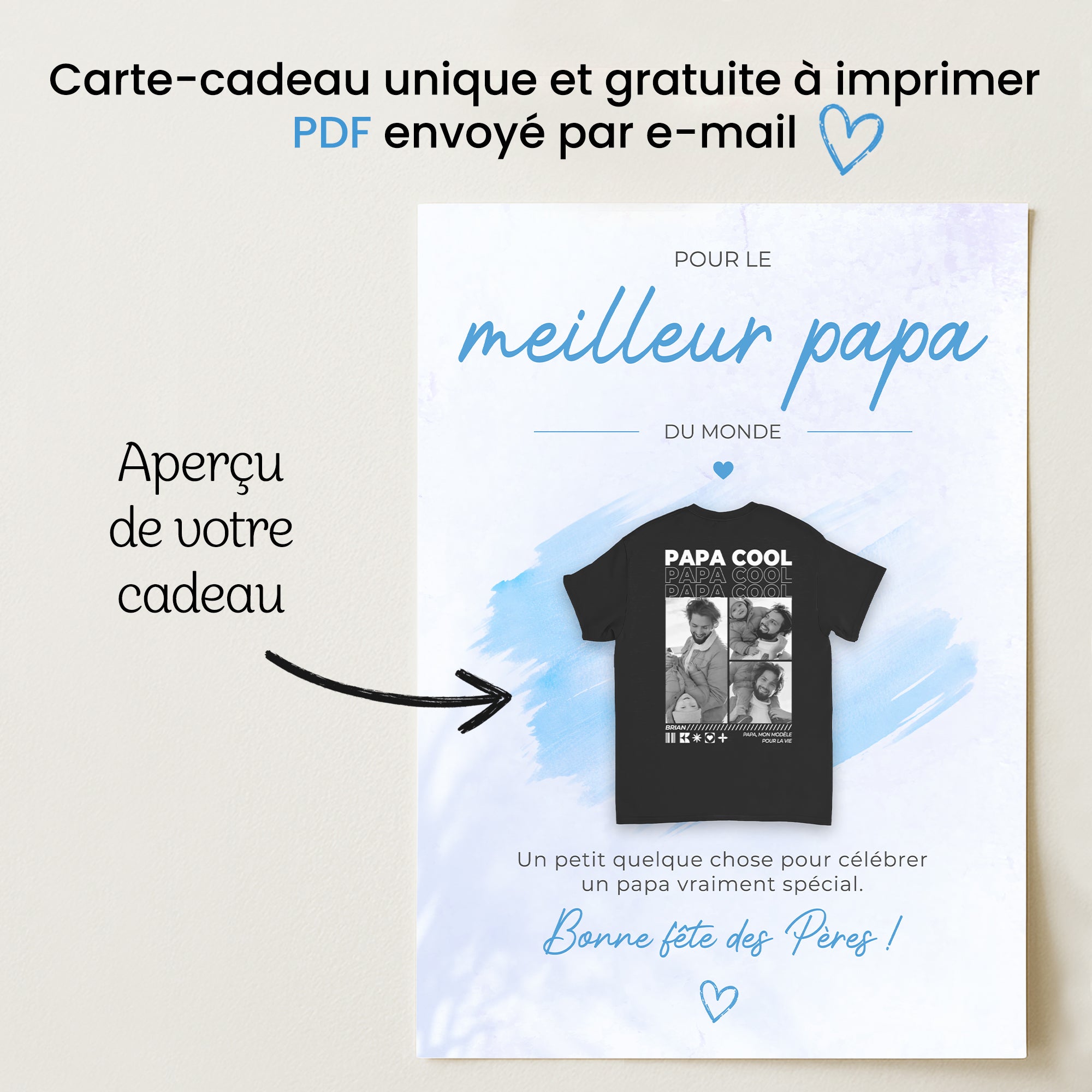 Aperçu de la carte d'annonce Fête des Pères